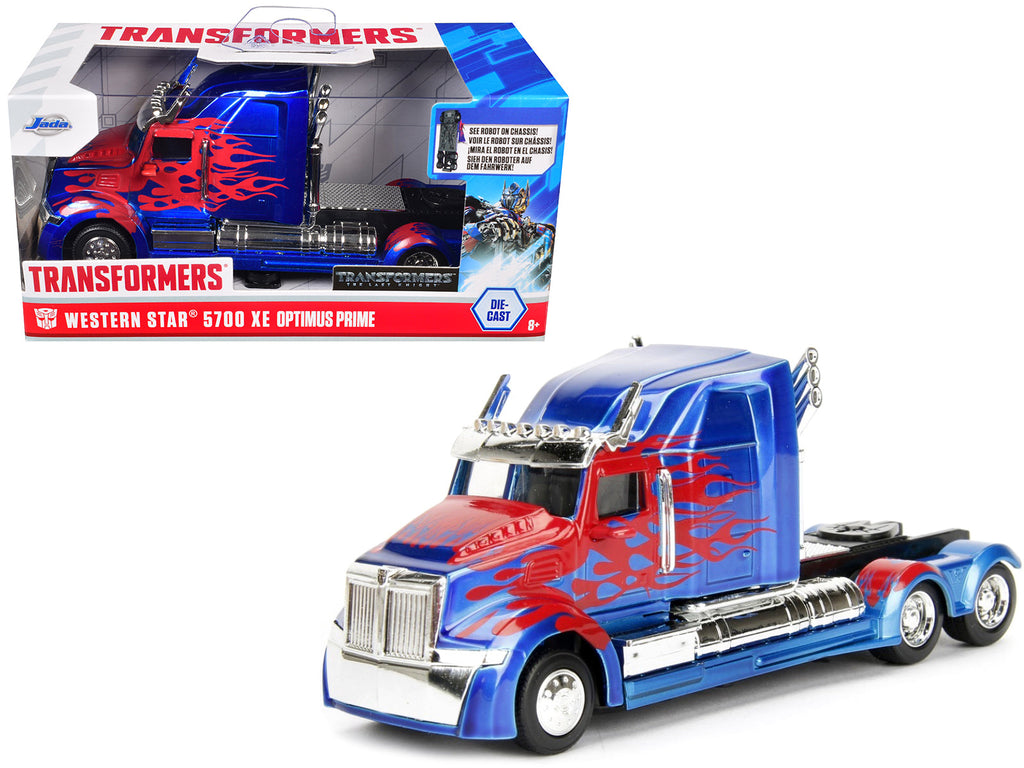 Jada - Western Star 5700 XE Phantom Truck Tractor Optimus Prime "Transformers: The Last Knight" (2017) Movie "Hollywood Rides" Series 1/32 Diecast Model Car by Jada