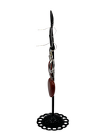 Red Jasper Stone Heart Earrings