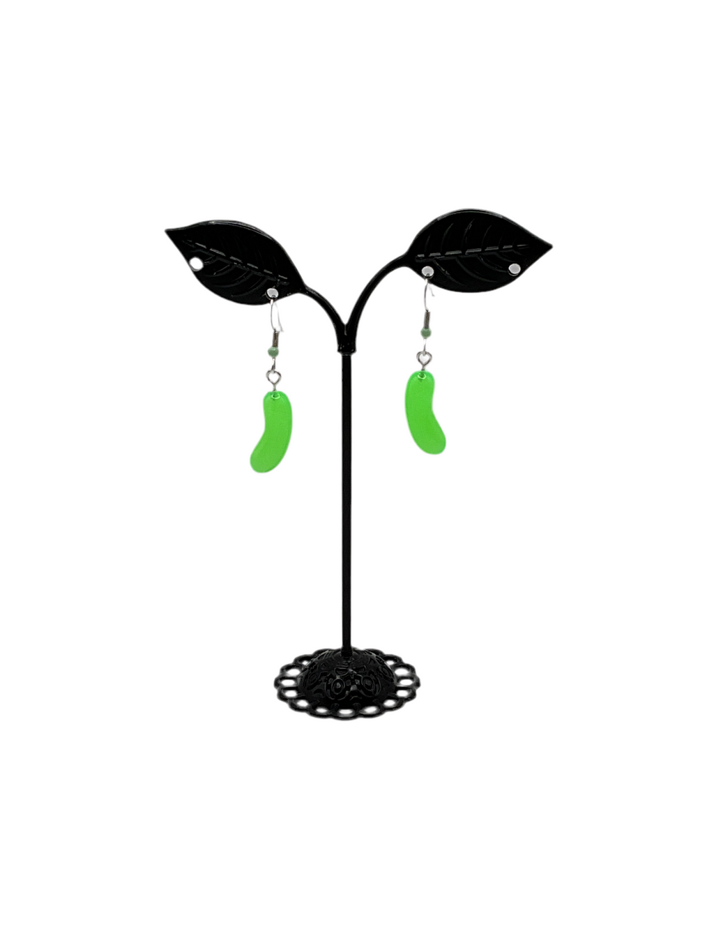 Green Jelly Bean earrings