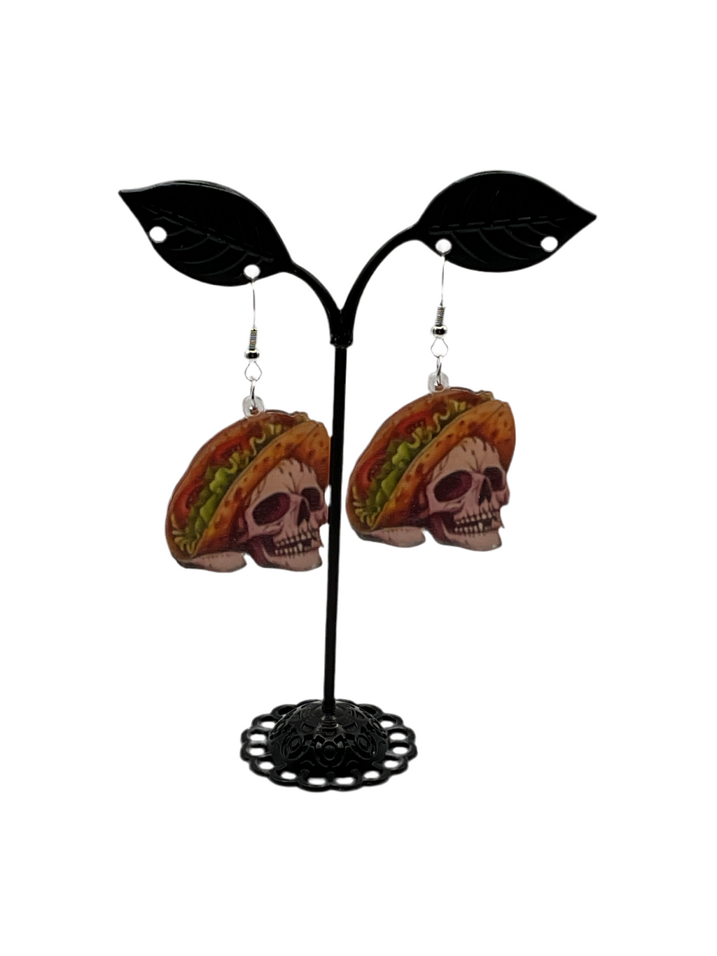 Taco scull earrings