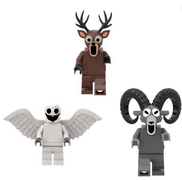 99 Nights in the Forest Custom Minifigure Set (3-Pack) – Deer, Owl & Goat Spirits Hover Image