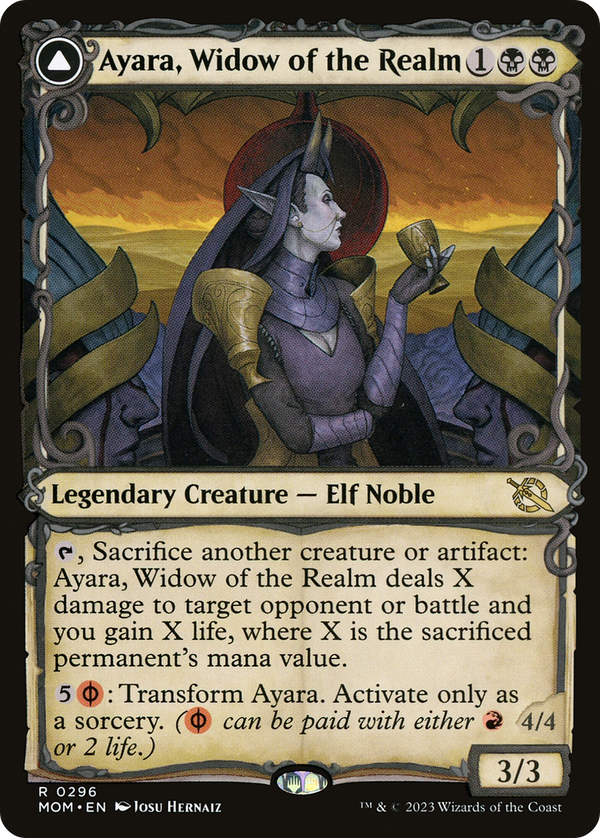 Ayara, Widow of the Realm // Ayara, Furnace Queen (MOM-296) - March of the Machine: (Showcase)