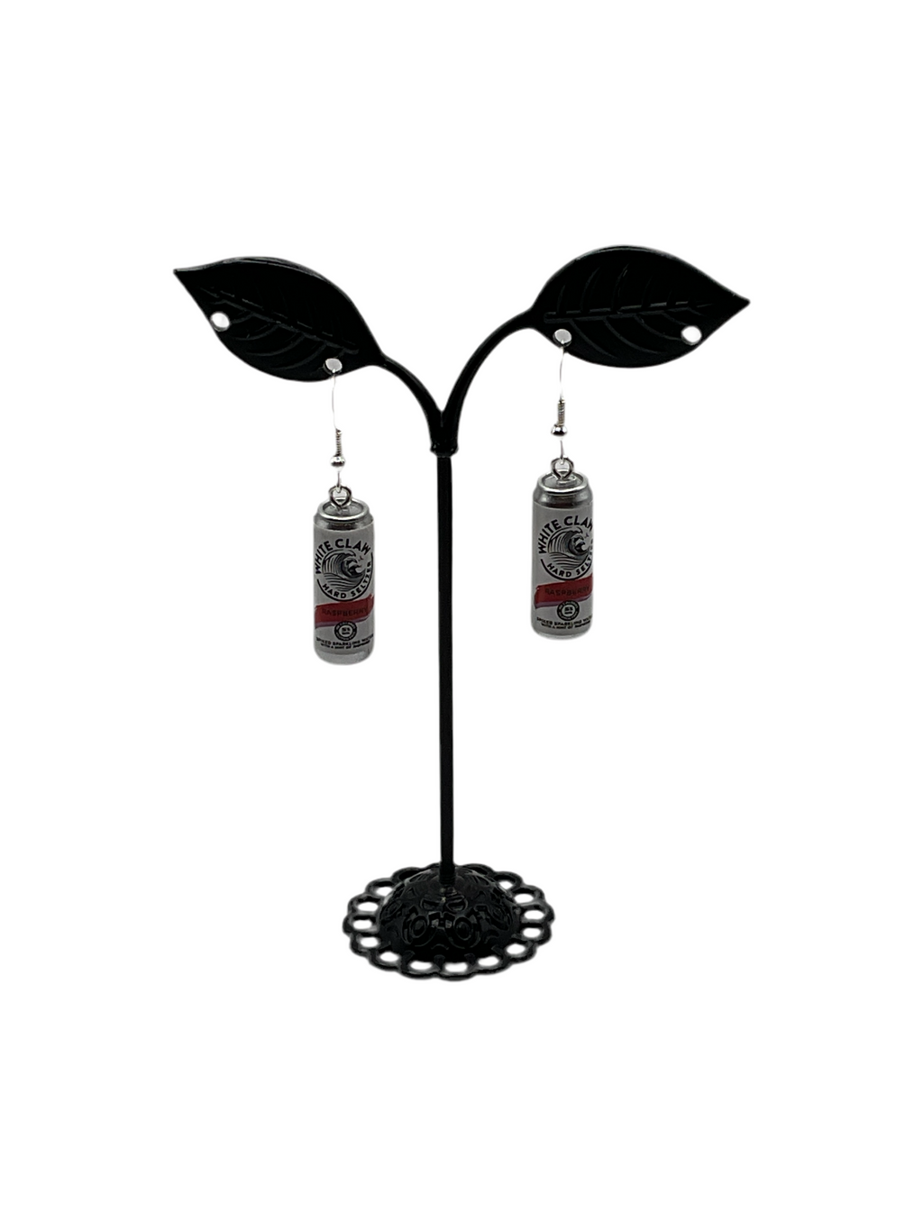 Raspberry White Claw Earrings