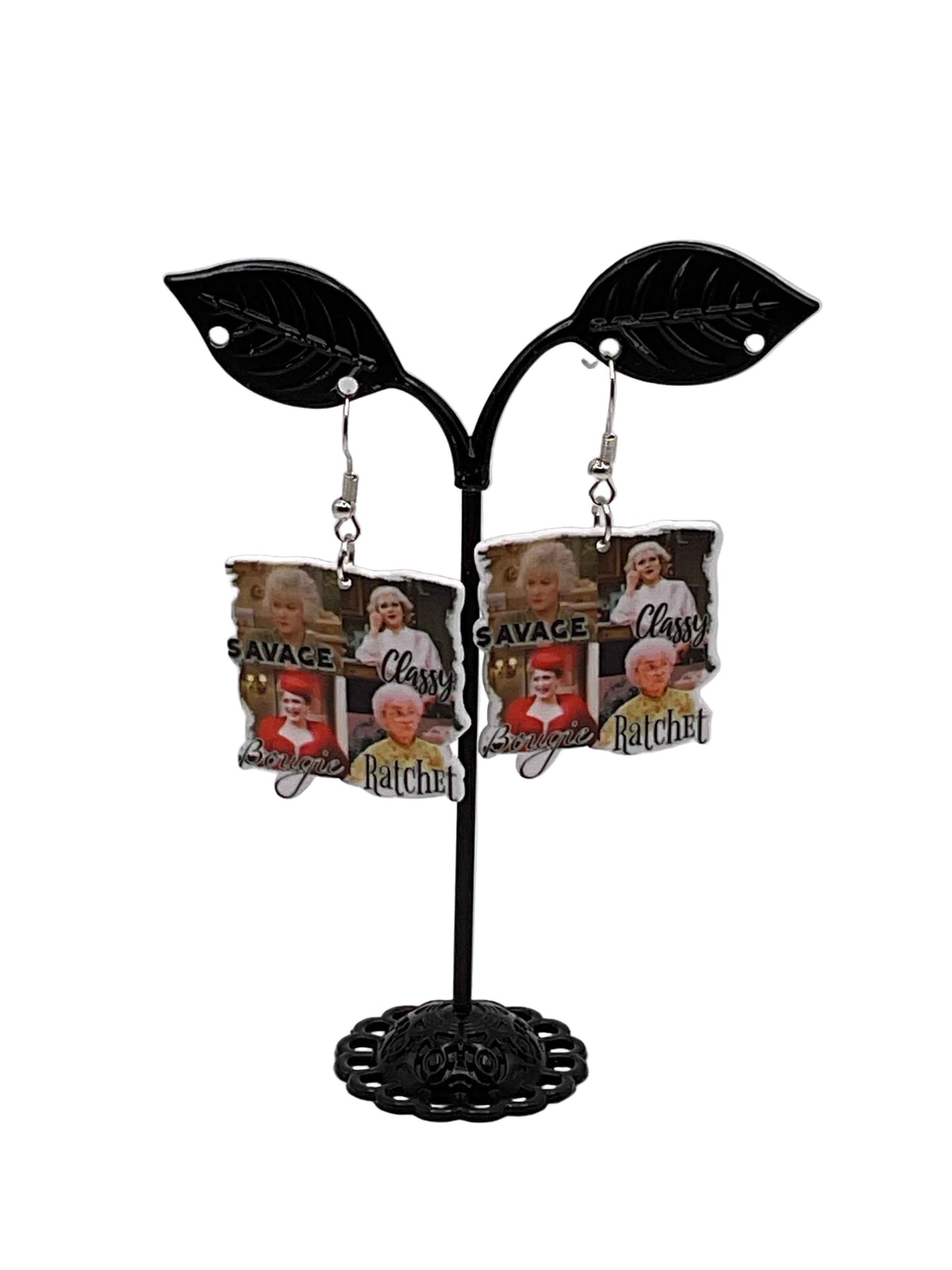 80'S Sitcom Earrings SAVAGE,CLASSY,BOUGIE AND RATCHET