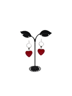Red heart earrings
