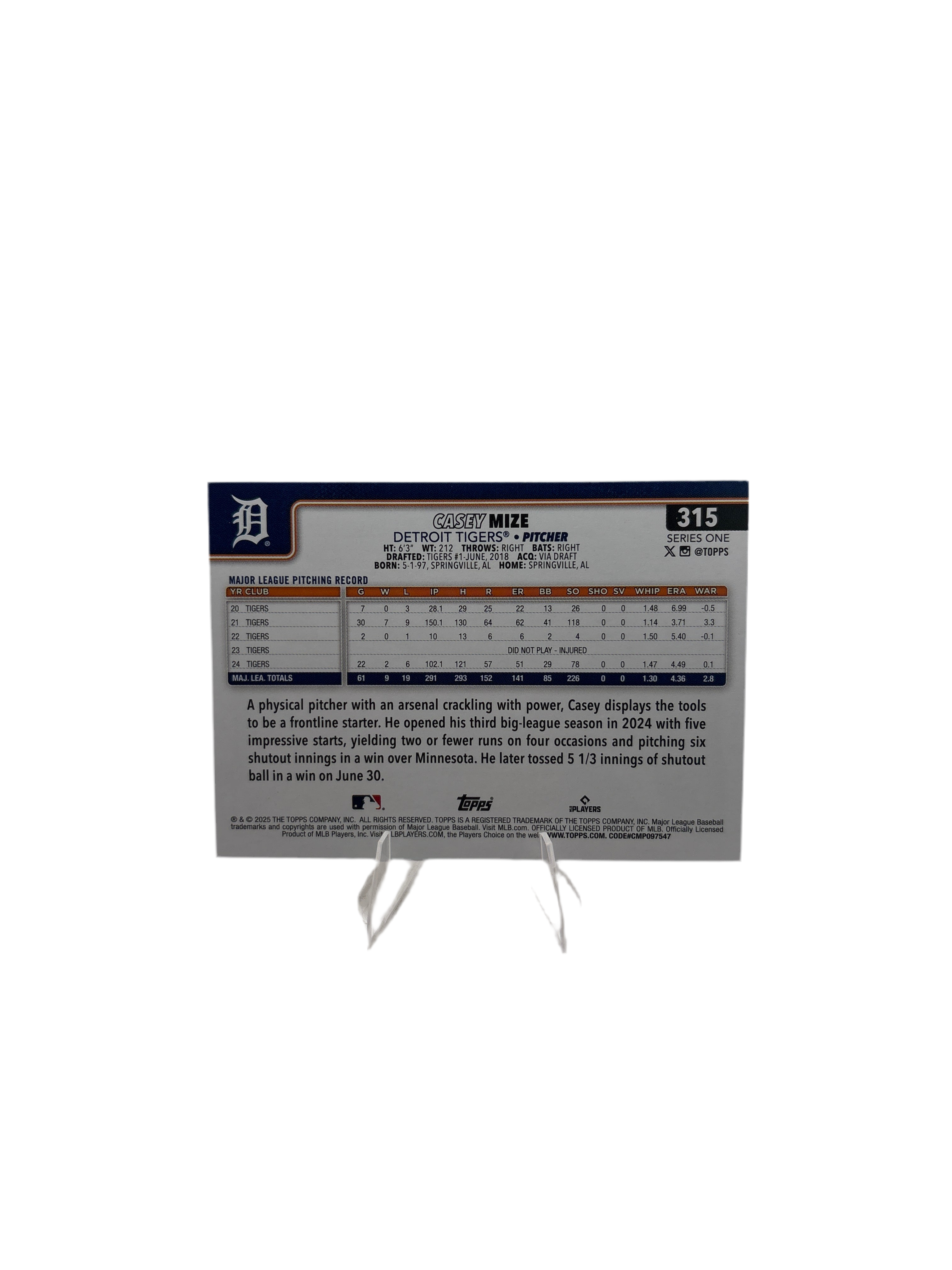 Topps Casey Mize