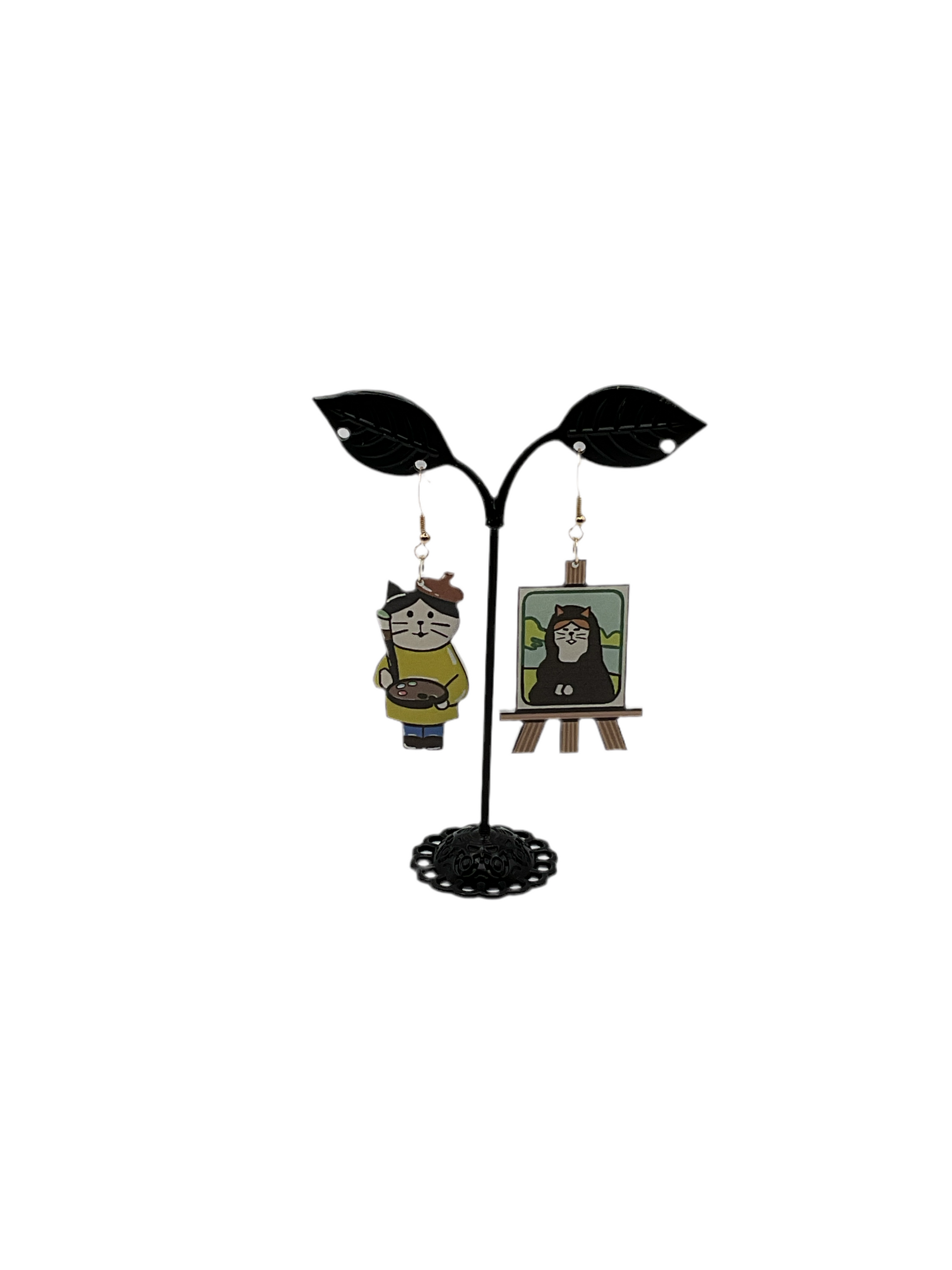 Cat Artist Earrings