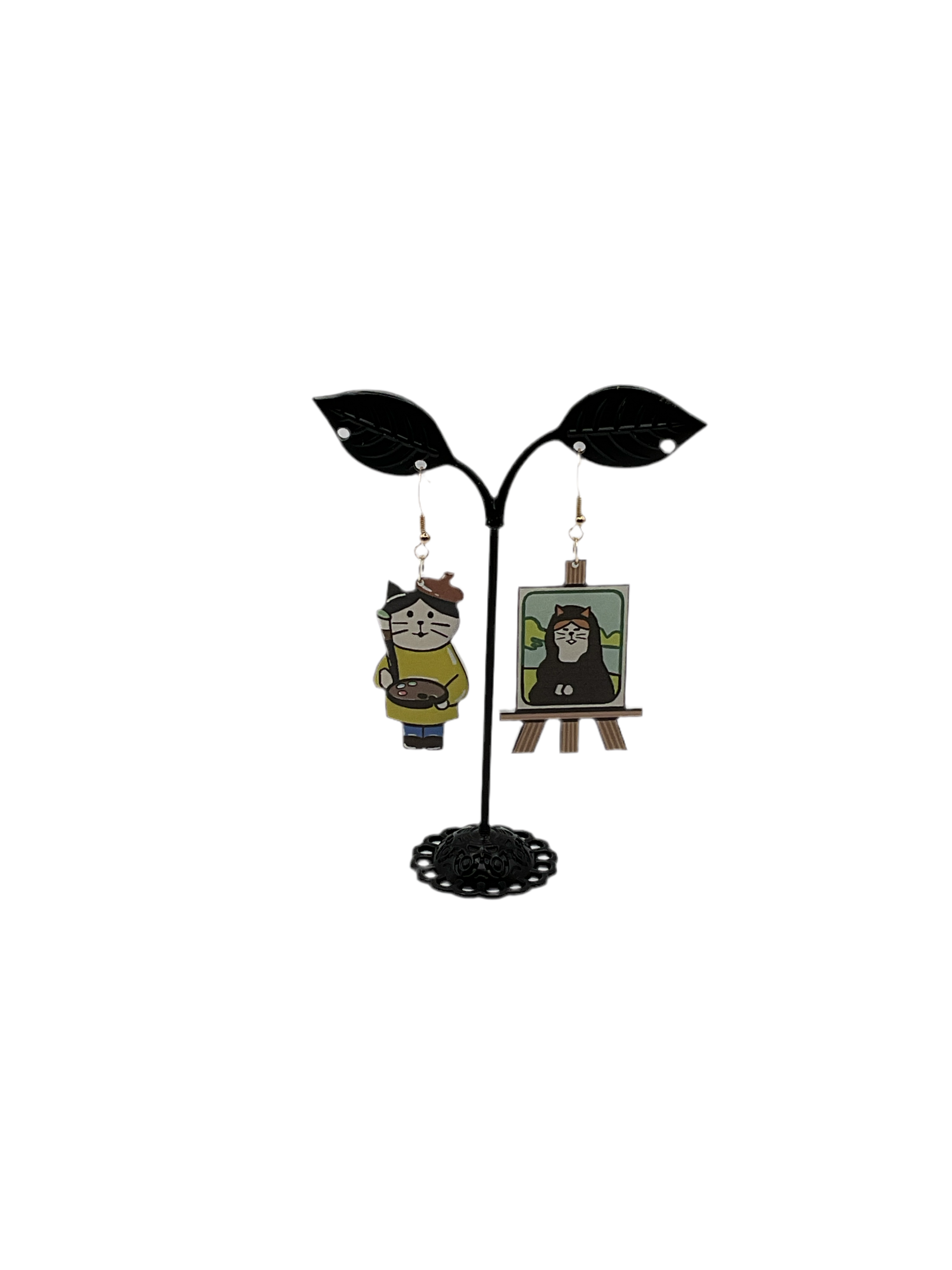Cat Artist Earrings