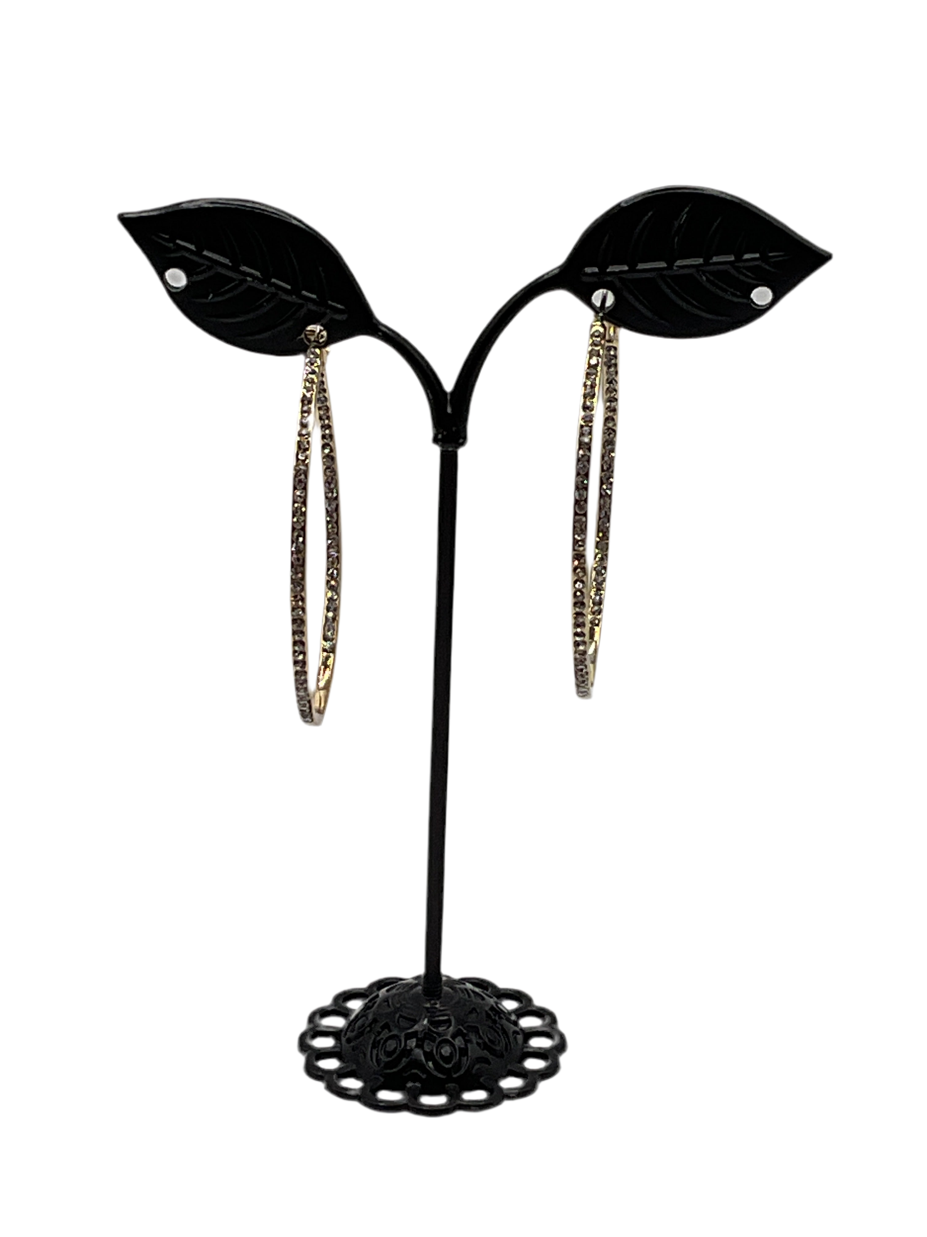 Gold Sparkling Hoop Earrings Main image