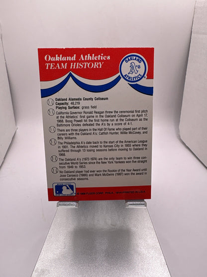 Fleer Oakland Athletics Baseball Sticker