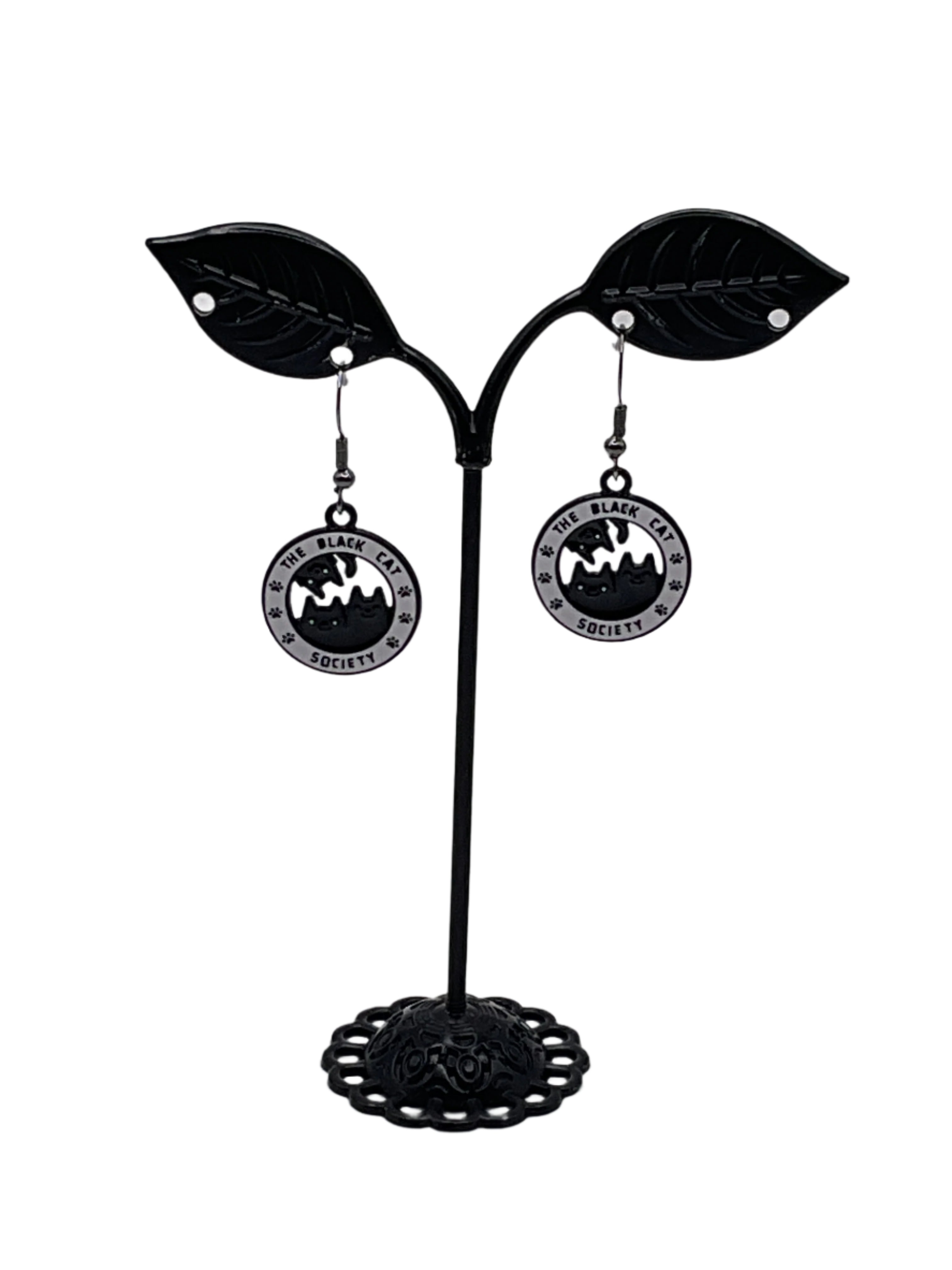 Black Cat Society Earrings