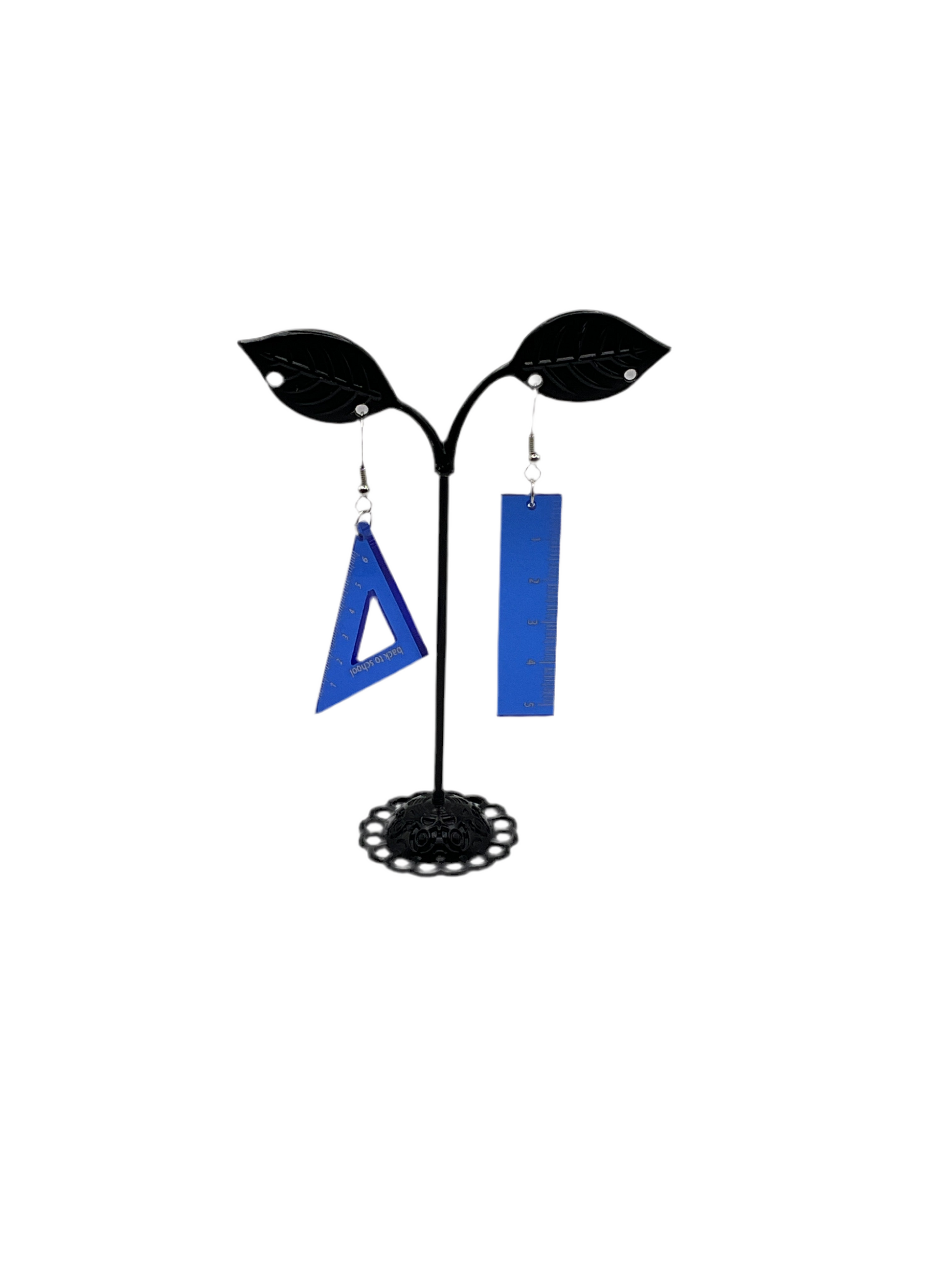 Trigon and ruler earrings