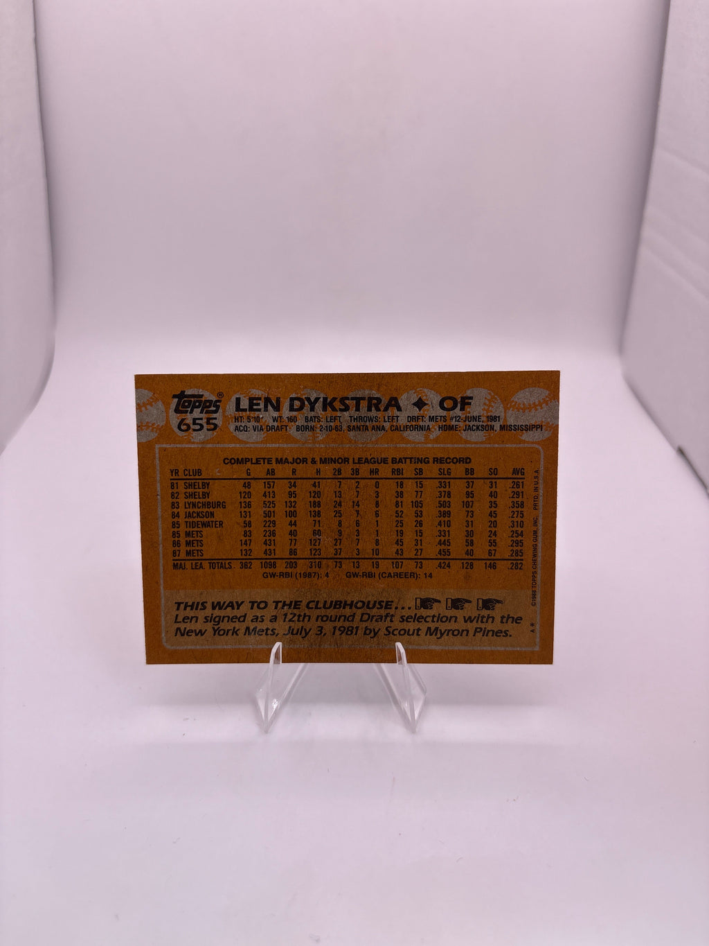 Topps Len Dykstra