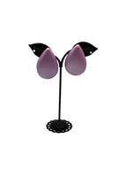 Large Pink And Purple Tear Drop Earrings
