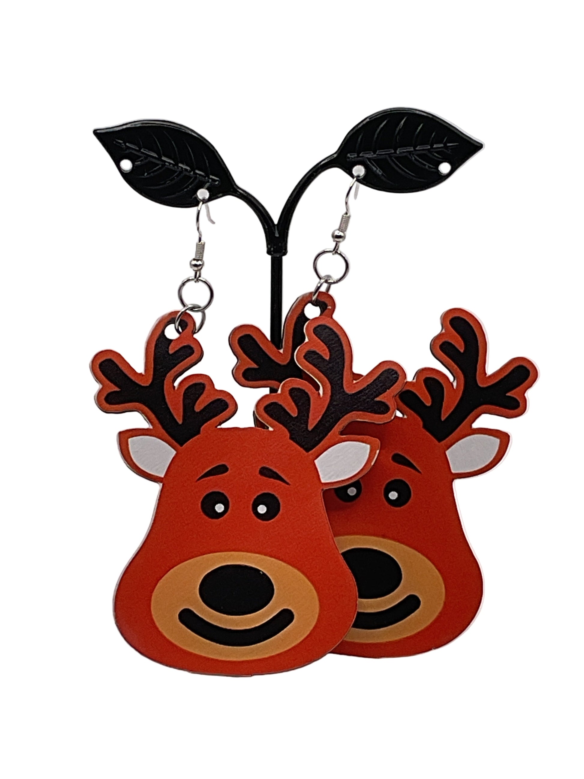 Wooden Christmas Earrings REINDEER