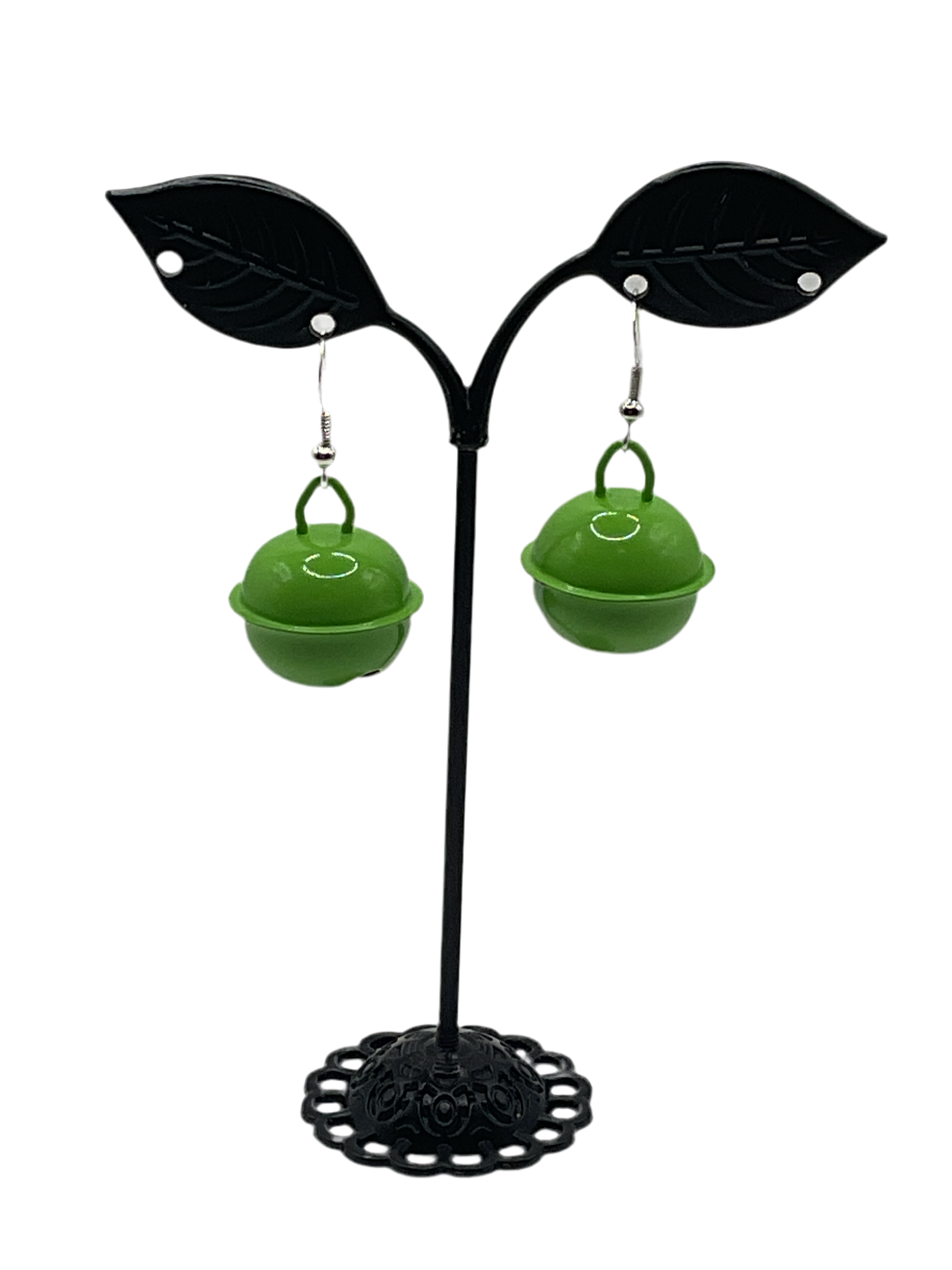 Green Bell Earrings