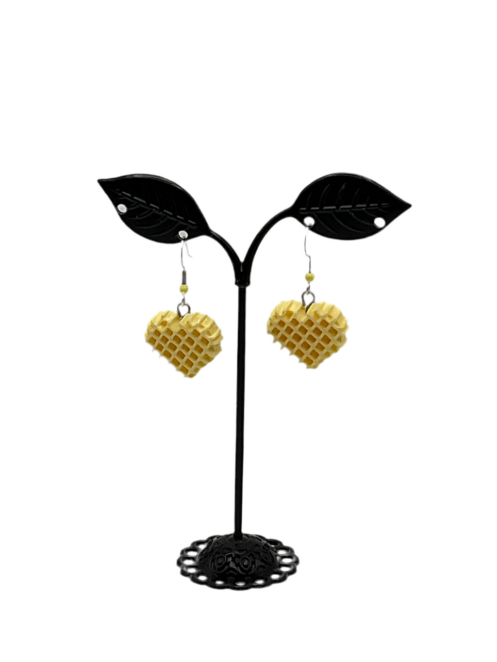 Waffle Heart Earrings