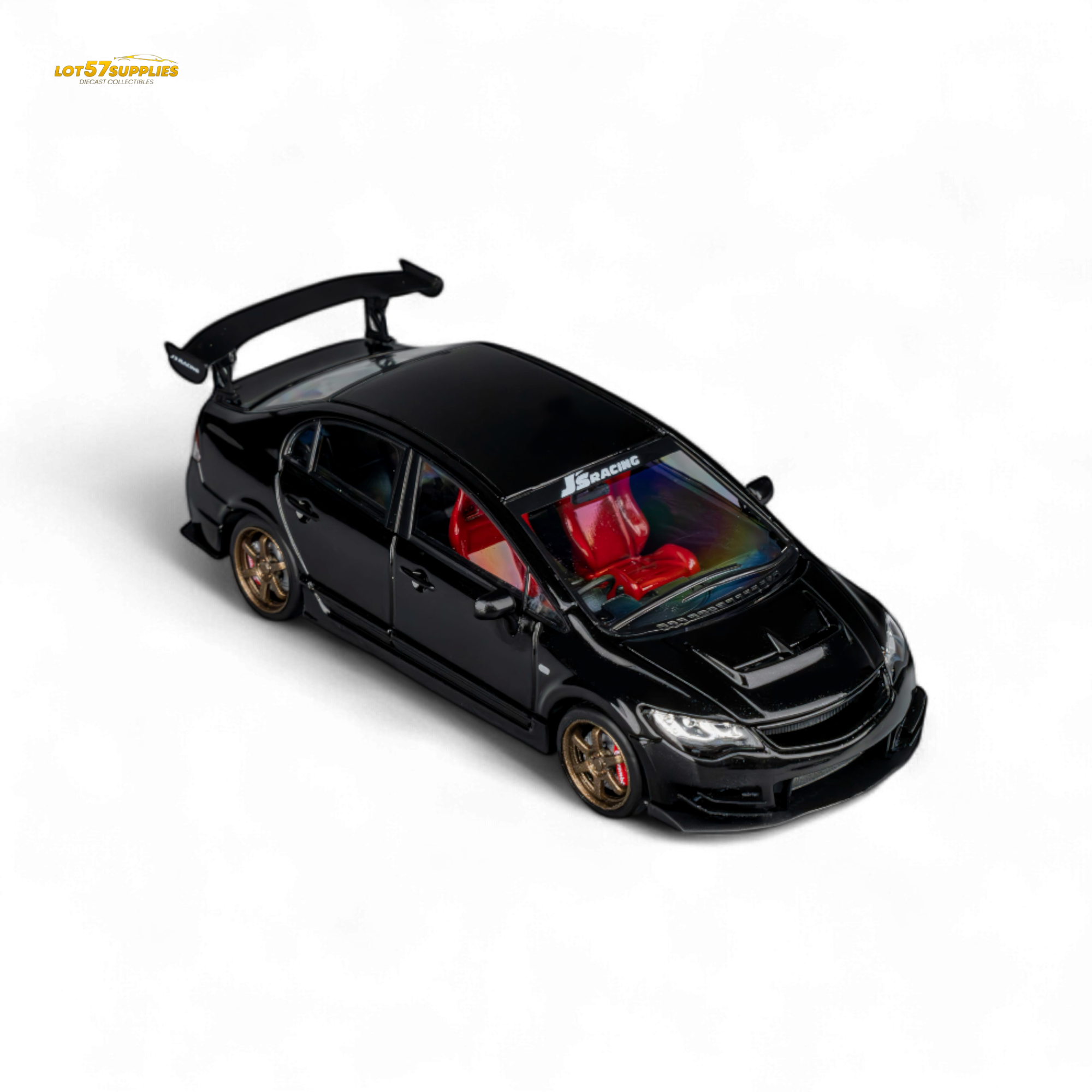 (Pre-Order) Microturbo Custom FD2 J'S Racing - Metallic Black 1:64