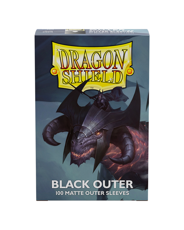 Dragon Shield: 100ct Outer Sleeves - Matte Black (Standard)