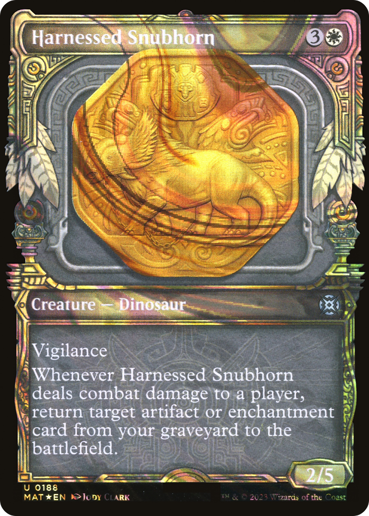 Harnessed Snubhorn (MAT-188) - March of the Machine: The Aftermath: (Showcase) Foil