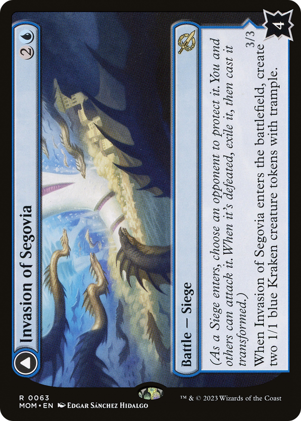 Invasion of Segovia // Caetus, Sea Tyrant of Segovia (MOM-063) - March of the Machine