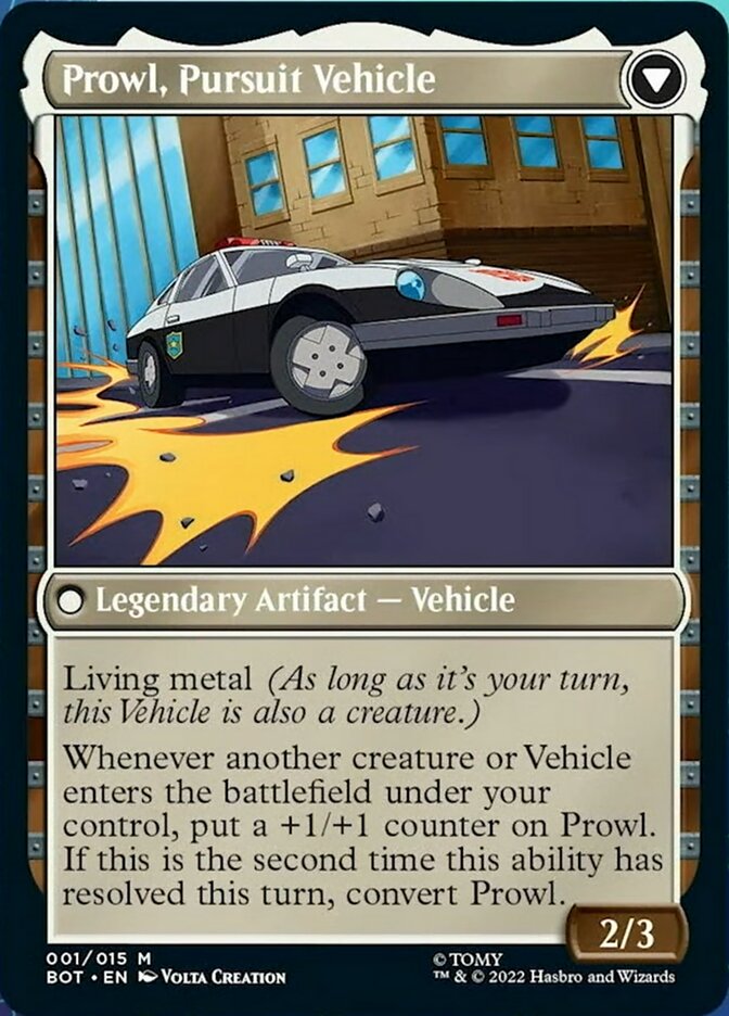 Prowl, Stoic Strategist // Prowl, Pursuit Vehicle (BOT-001) - Transformers: (convertdfc)