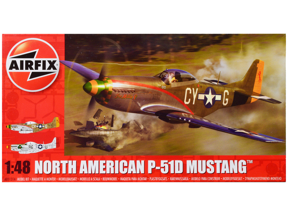 Airfix - Level 2 Model Kit North American F-51D Mustang Fighter Aircraft