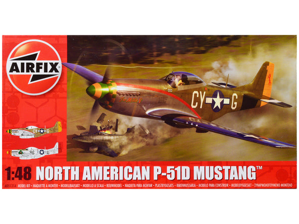 Airfix - Level 2 Model Kit North American F-51D Mustang Fighter Aircraft