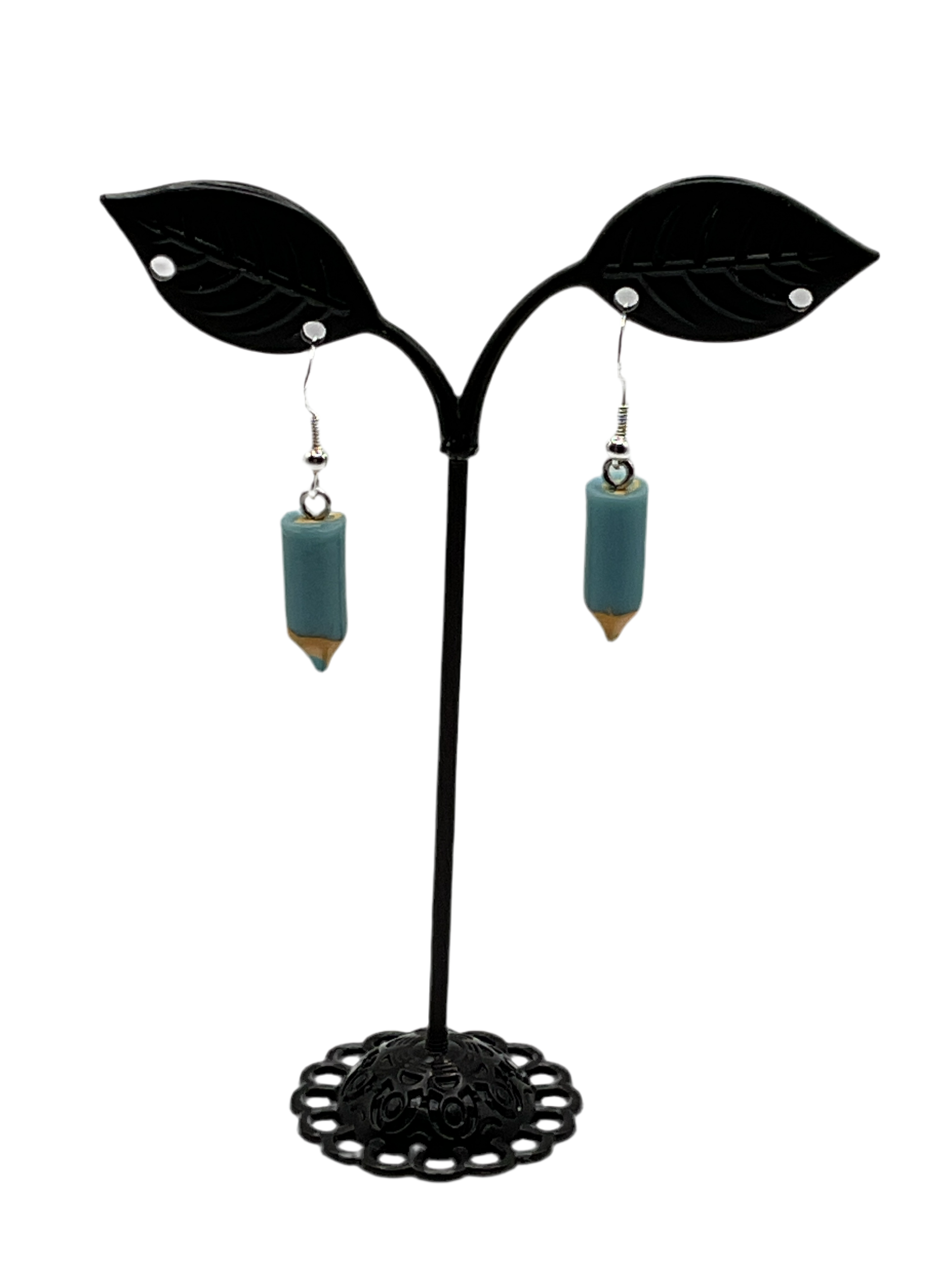 Blue pencil earrings Main image