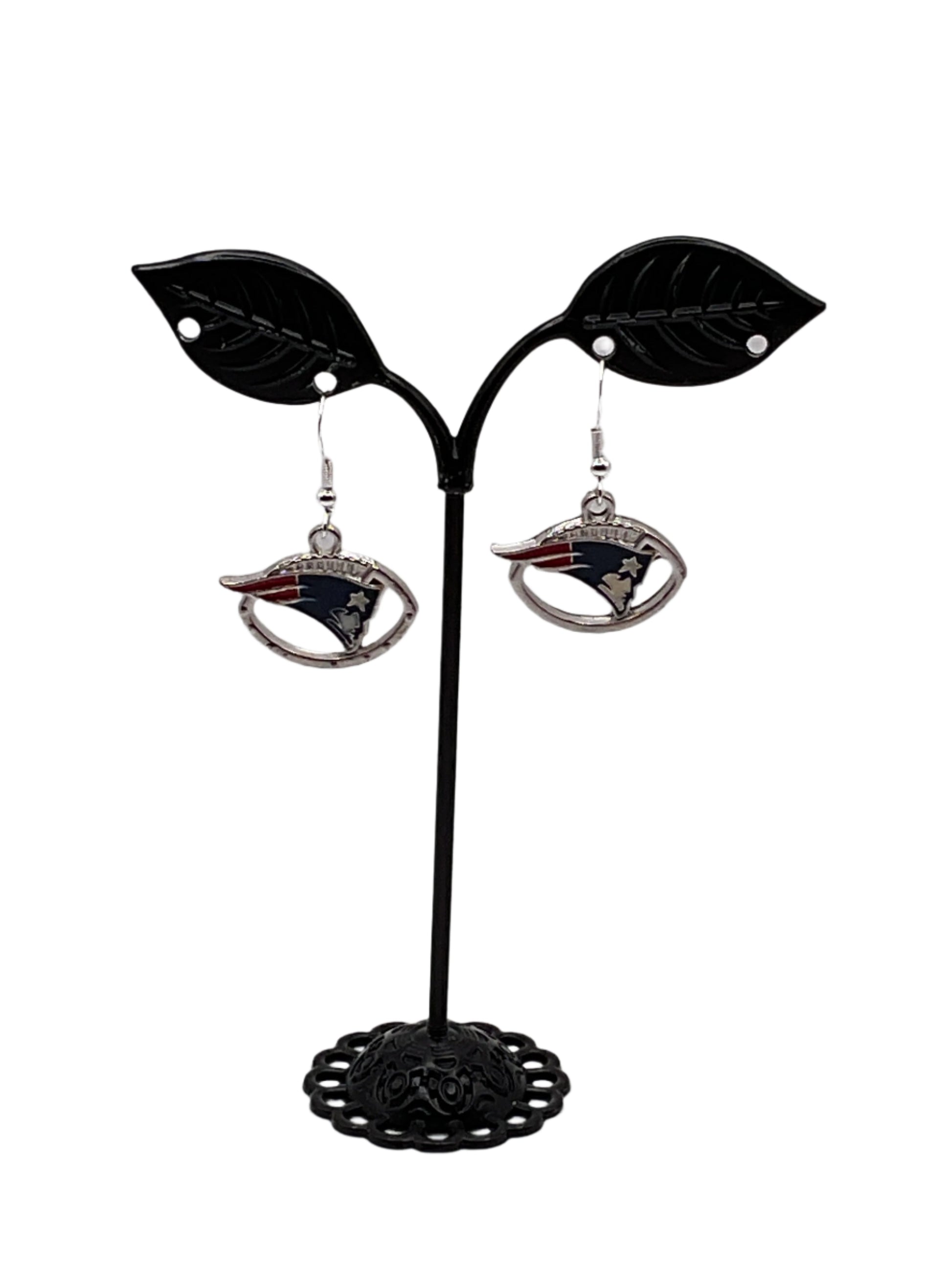 AFC Football Earrings New England Patriots~Football