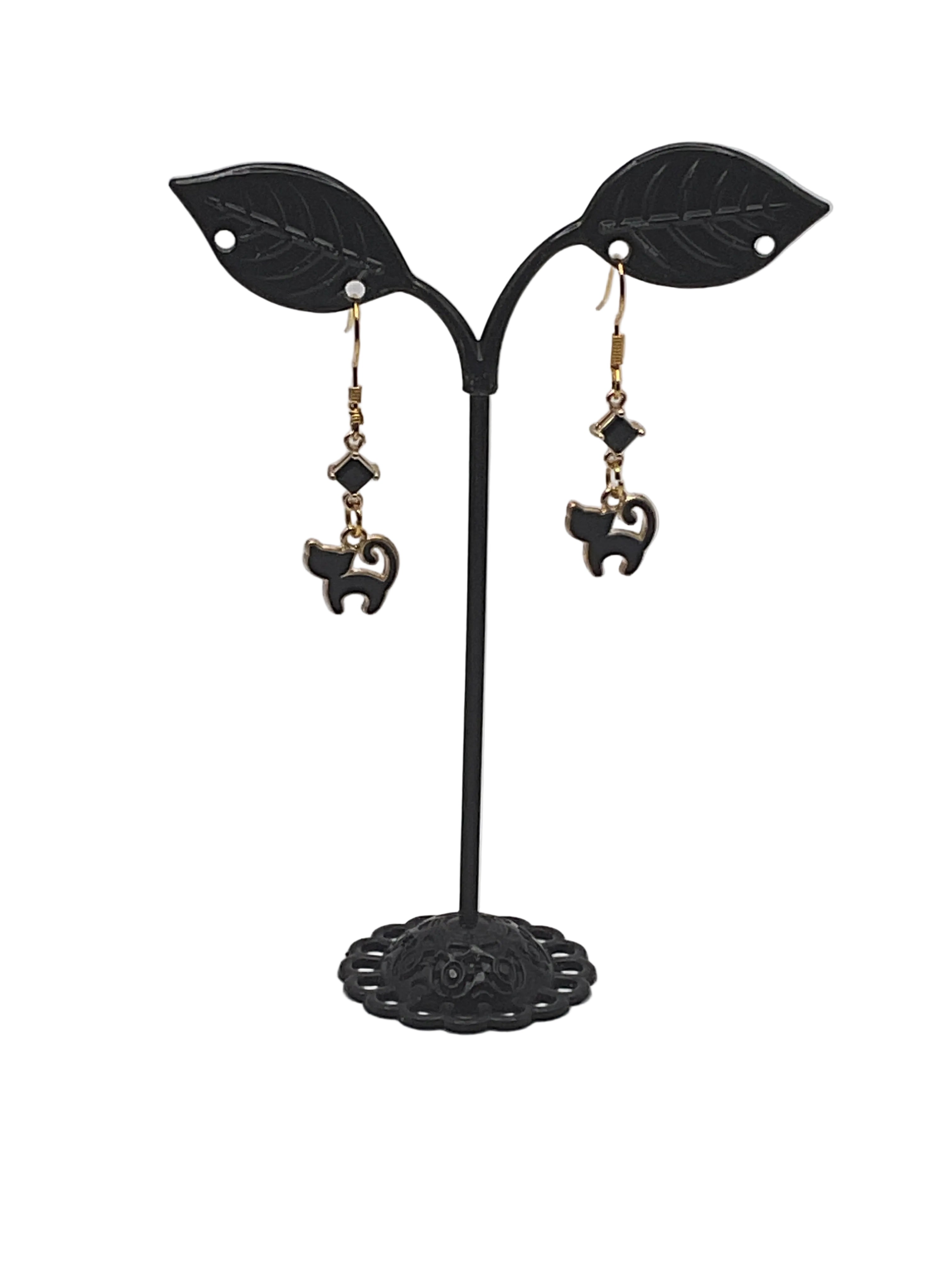 Kitties,Crosses and Crystal Earrings