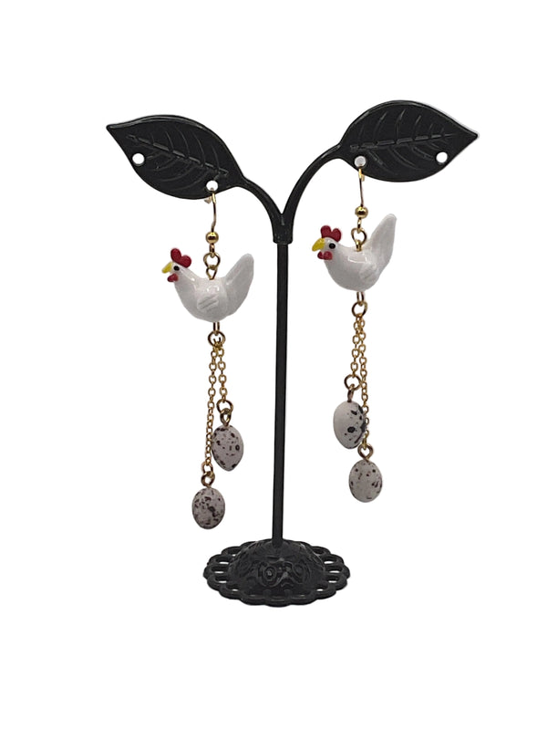 Chicken Earrings