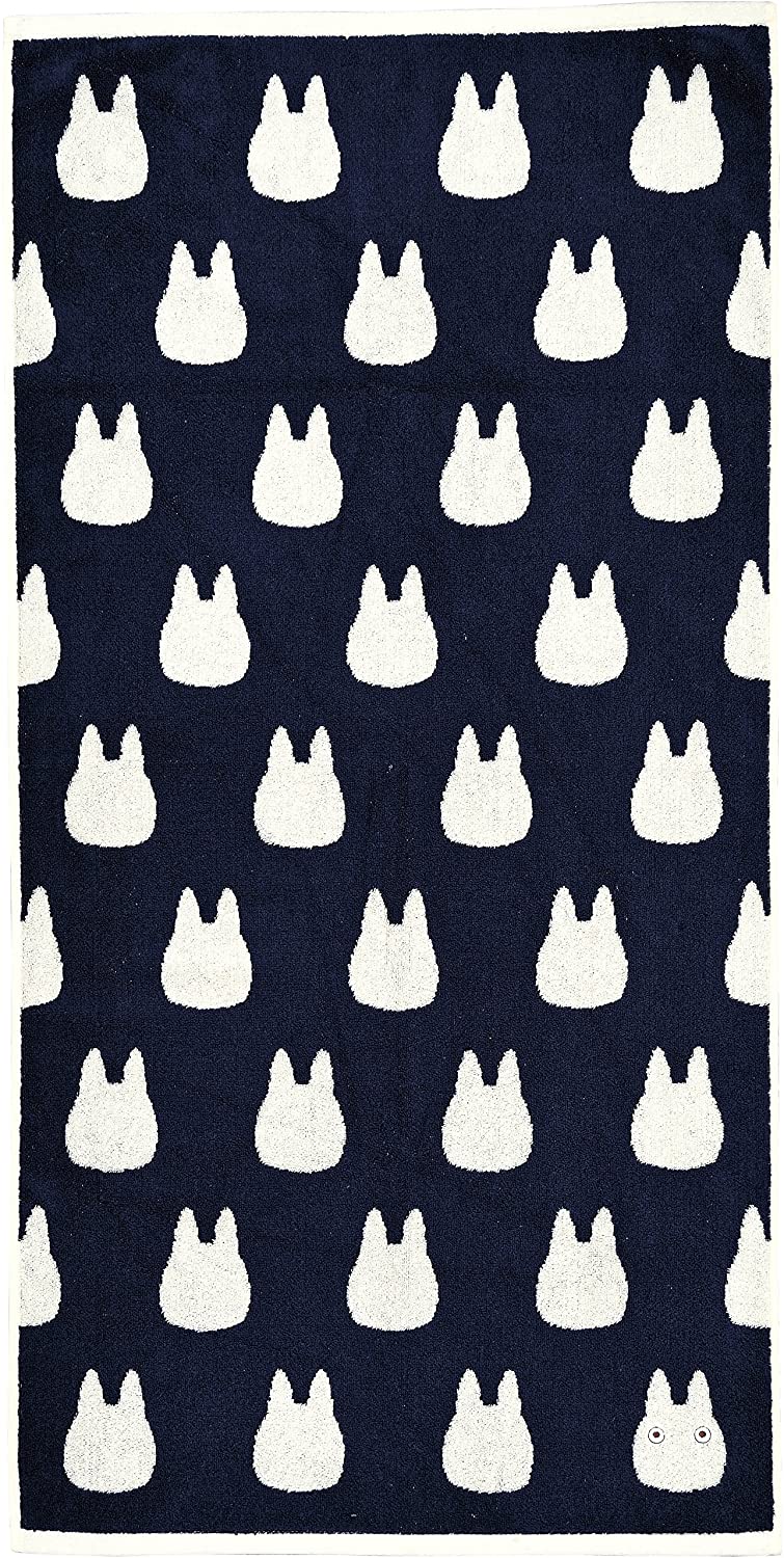 My Neighbor Totoro Big Bath Towel Blue and White Main image