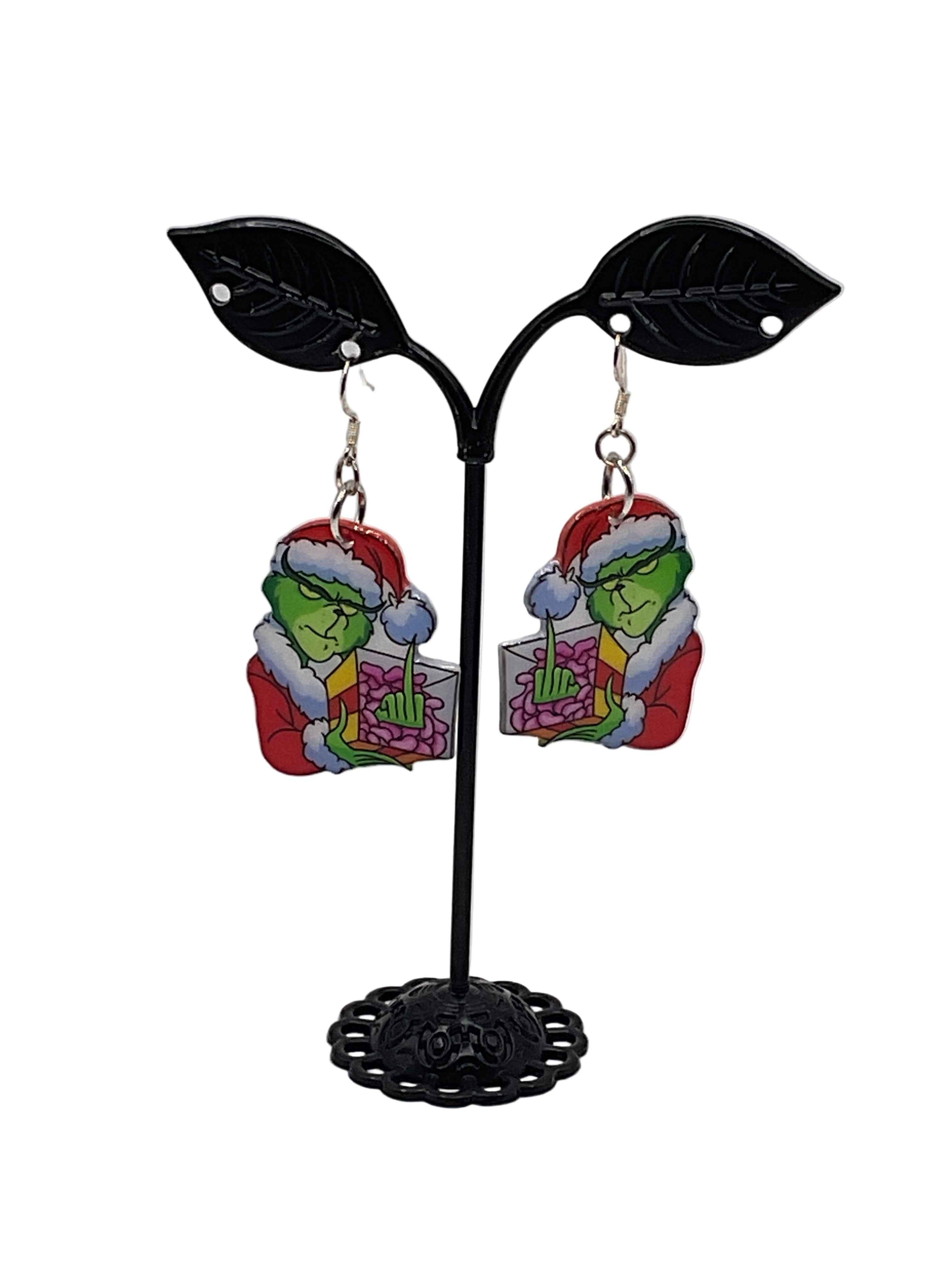 Grinch Christmas Earrings