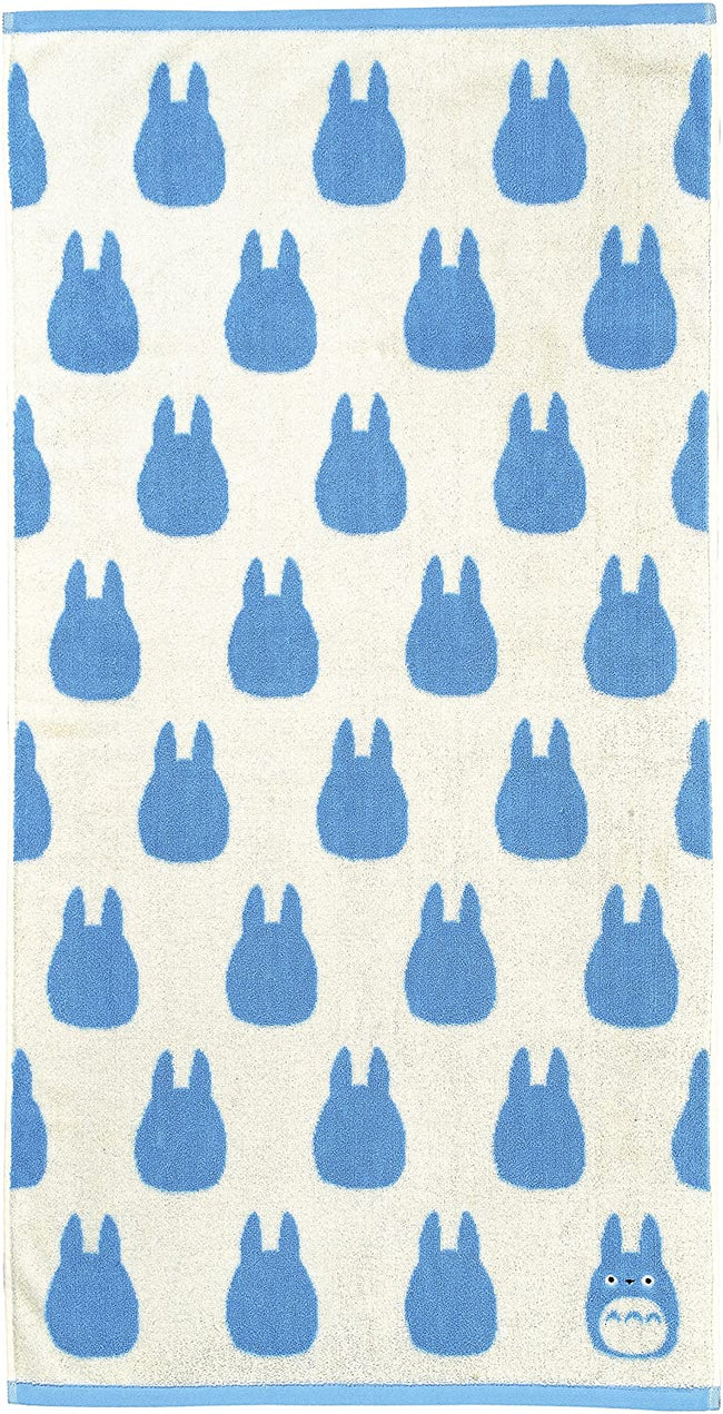 Studio Ghibli Silhouette Series (Bath Towel) My Neighbor Totoro Marushin Silhouette Towel Series Light Blue - Collectors World Toys Hover Image
