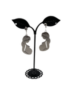 Pregnant lady silhouette Earrings