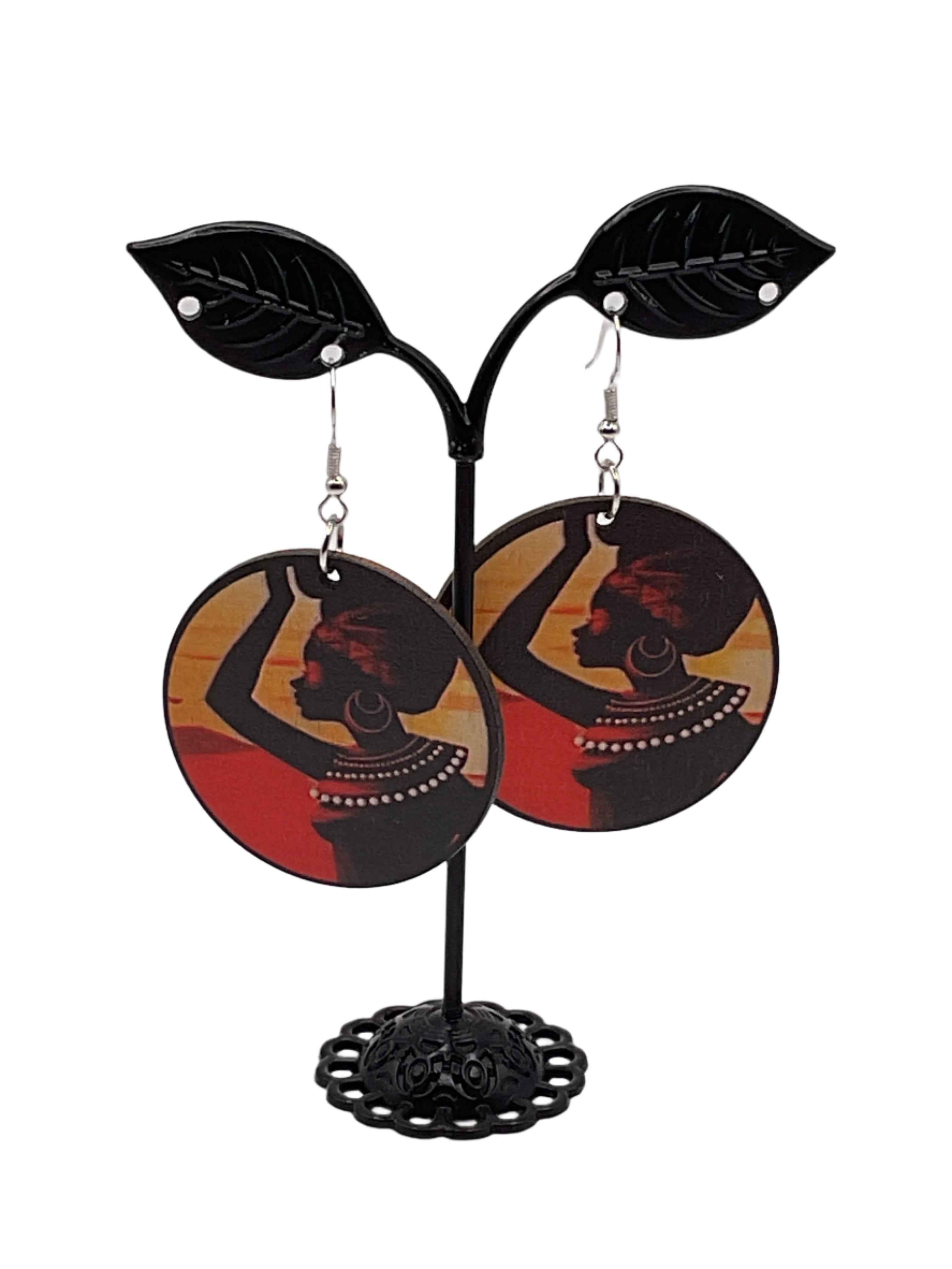 African woman earrings Main image
