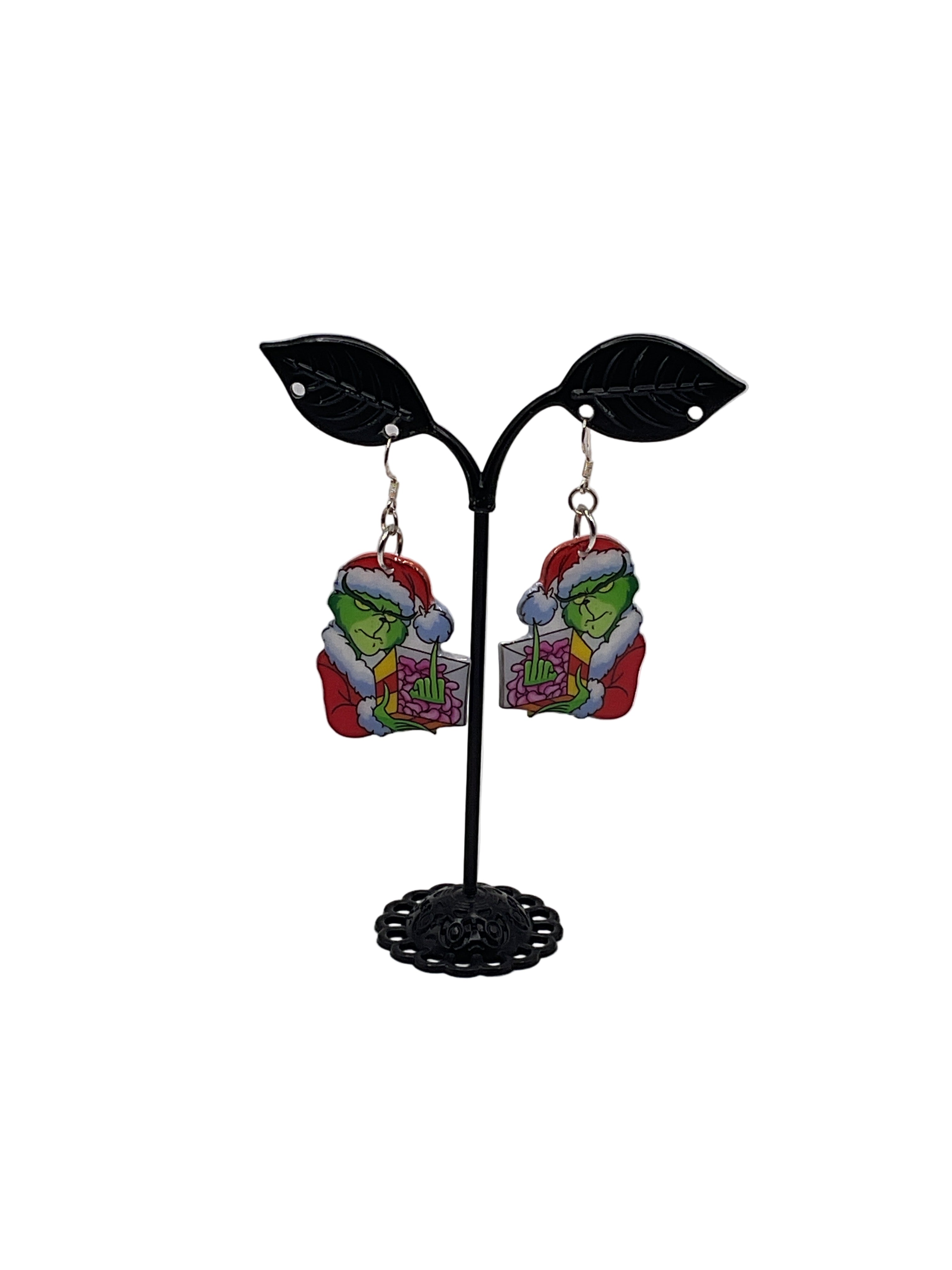 Grinch Christmas Earrings