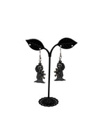 skeleton girl earrings