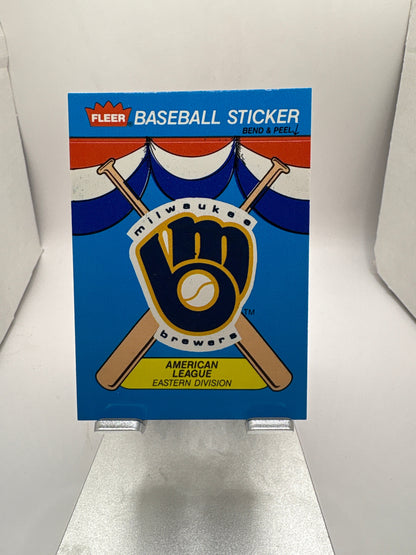 Fleer Milwaukee Brewers Sticker