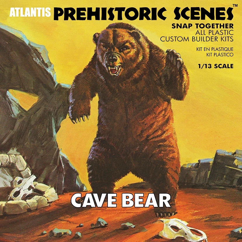 Prehistoric Scenes Cave Bear, 1/13 Plastic Model