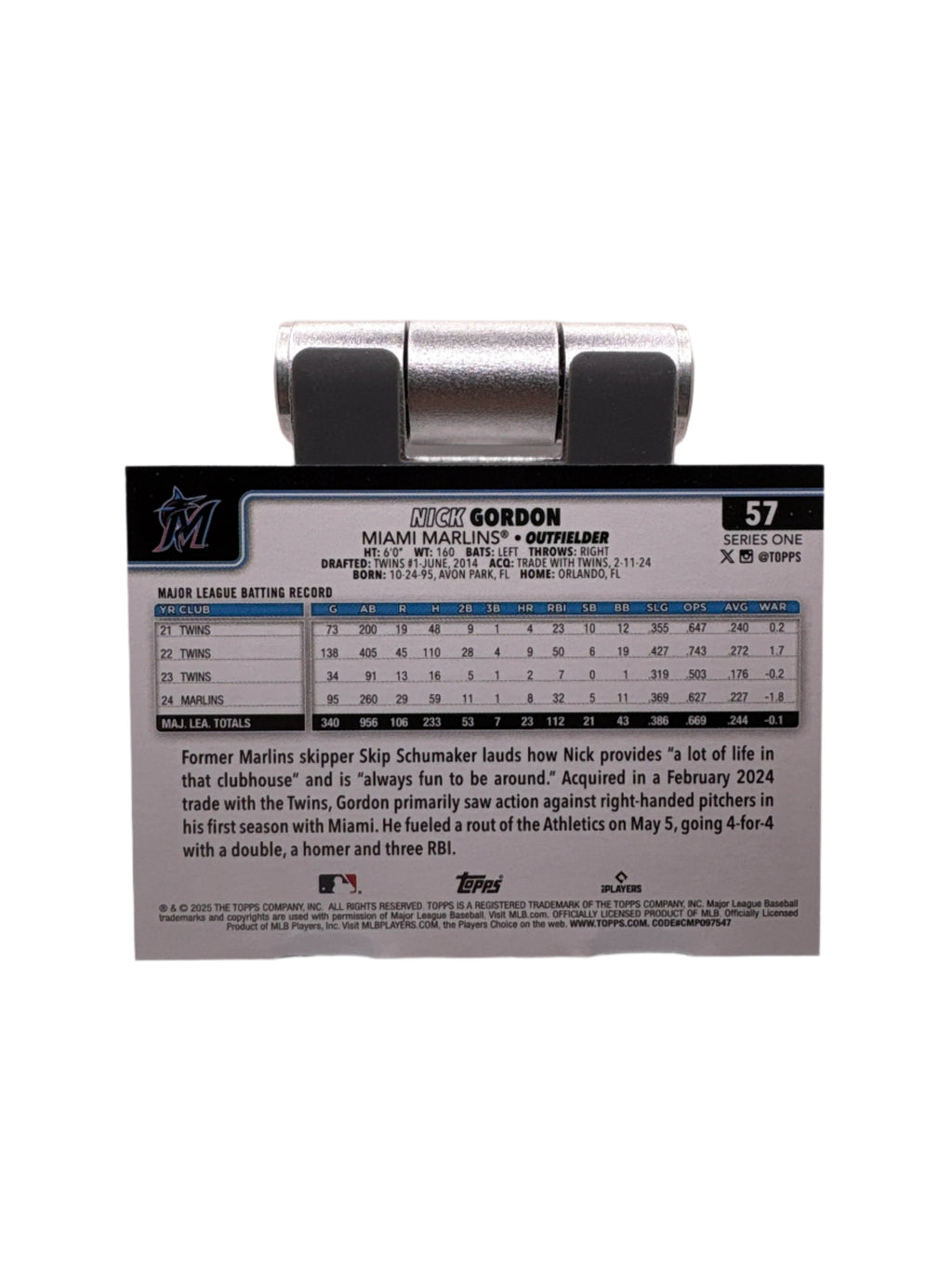 Topps Nick Gordon