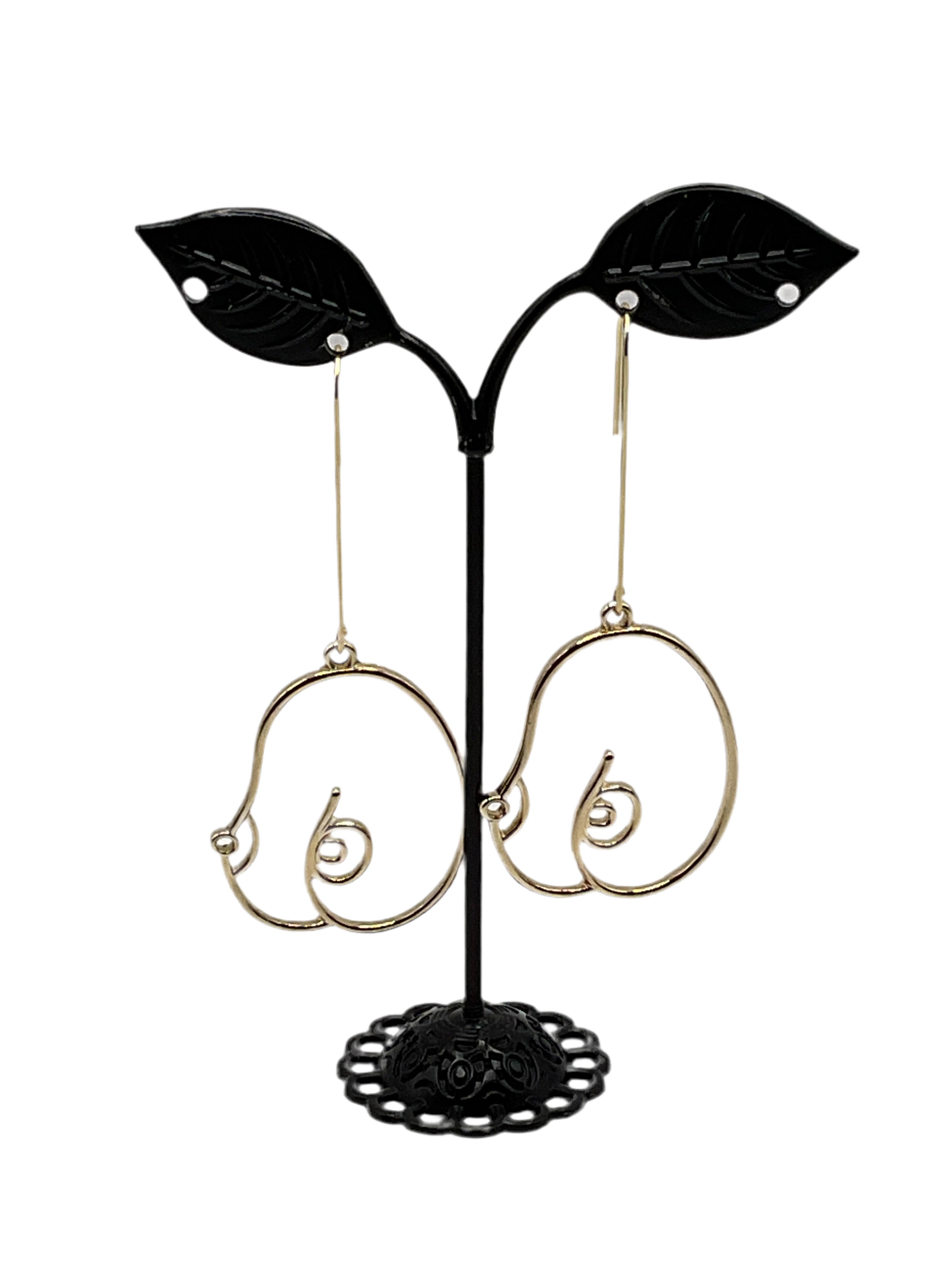 Silver Breast Earrings
