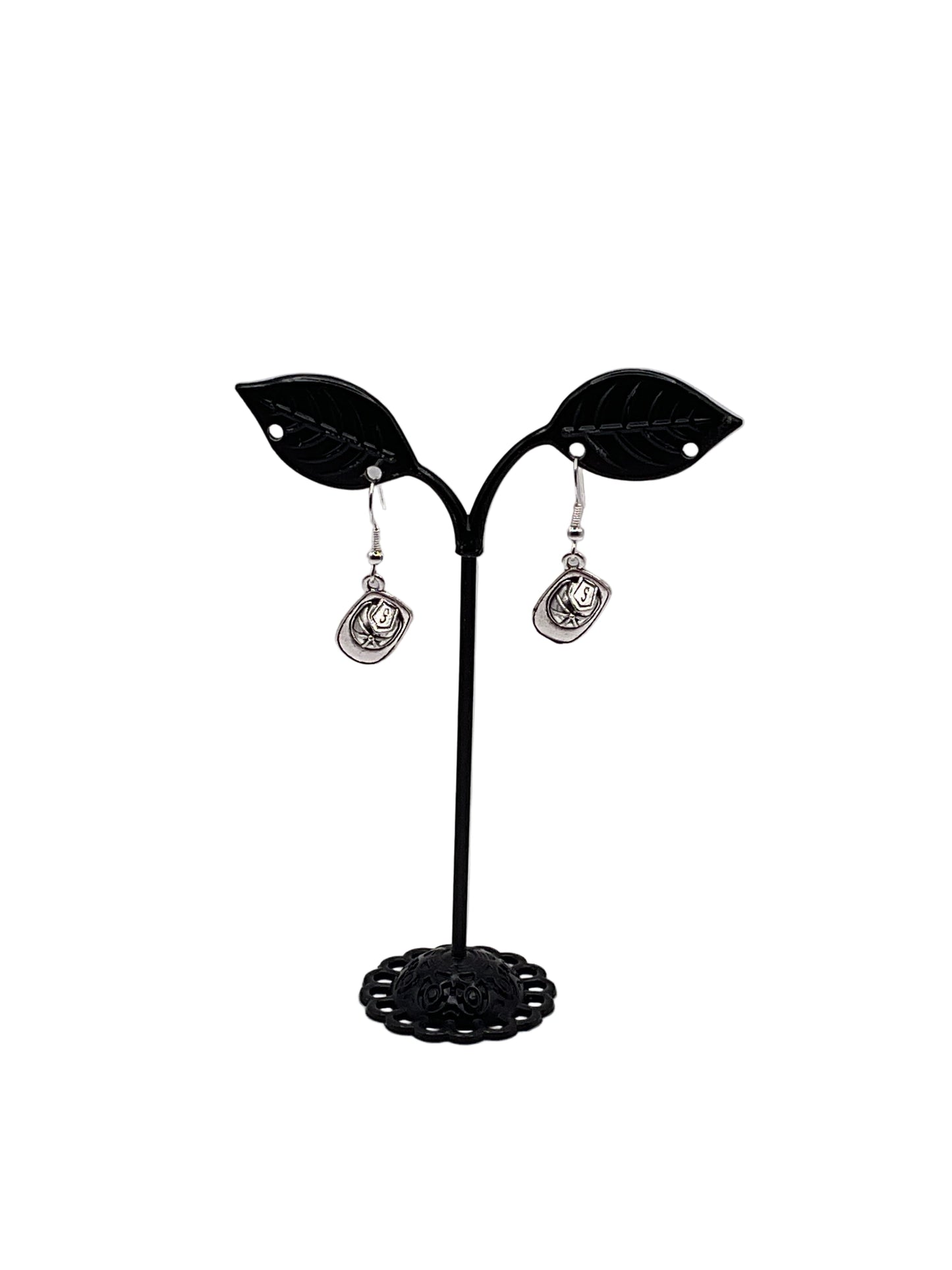 Fireman helmet earrings