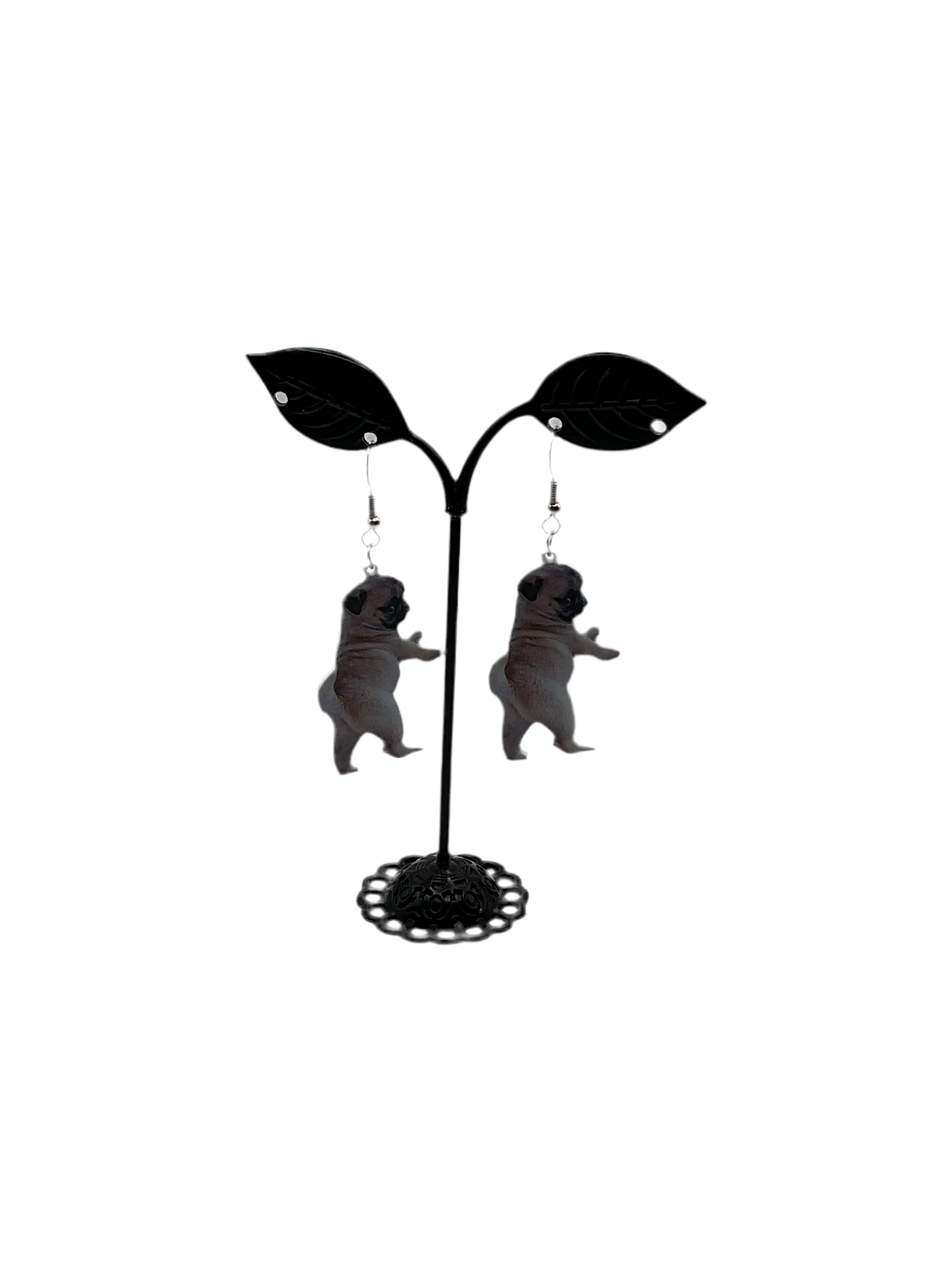 Pug meme earrings