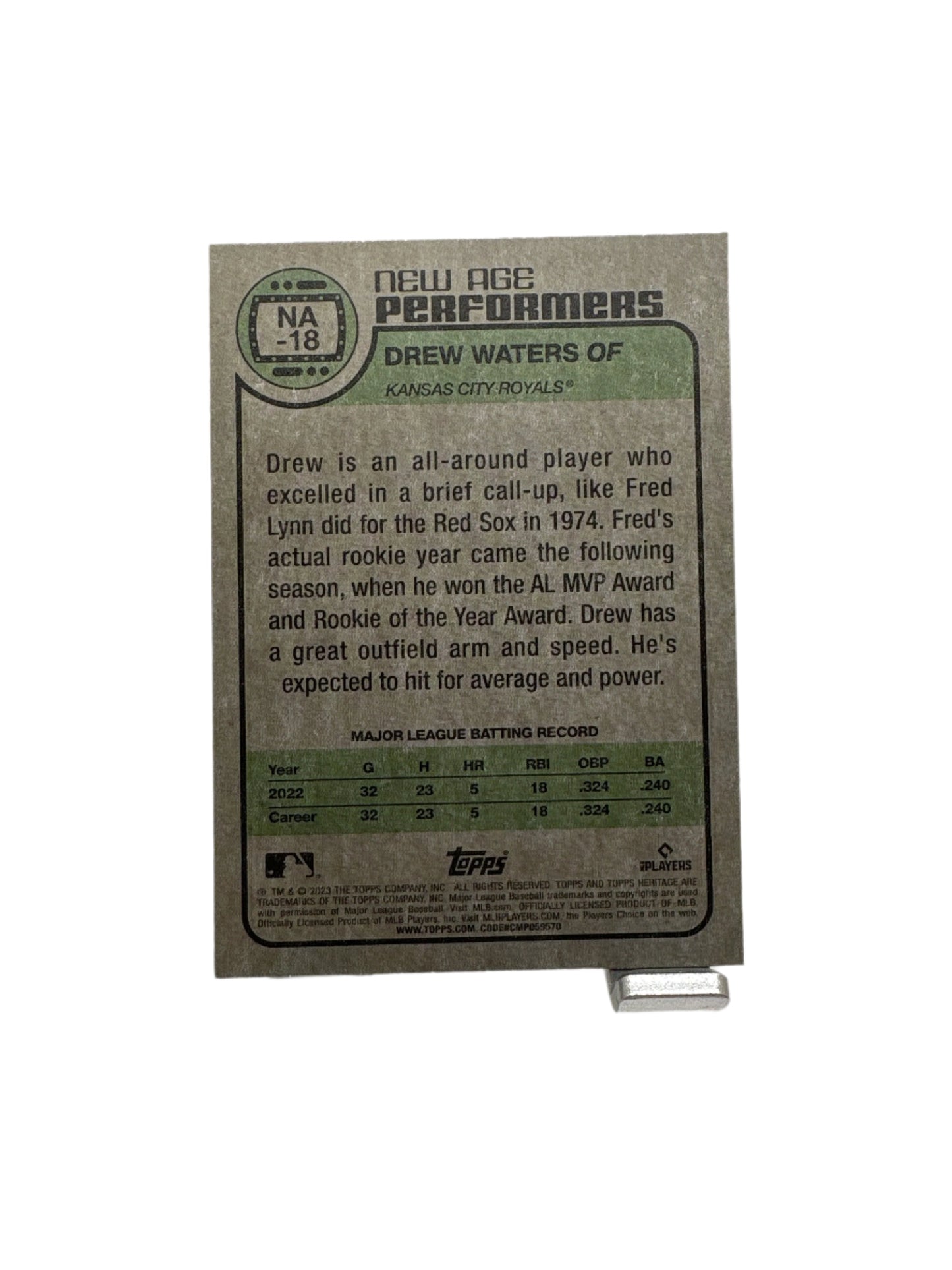 Topps Heritage Drew Waters