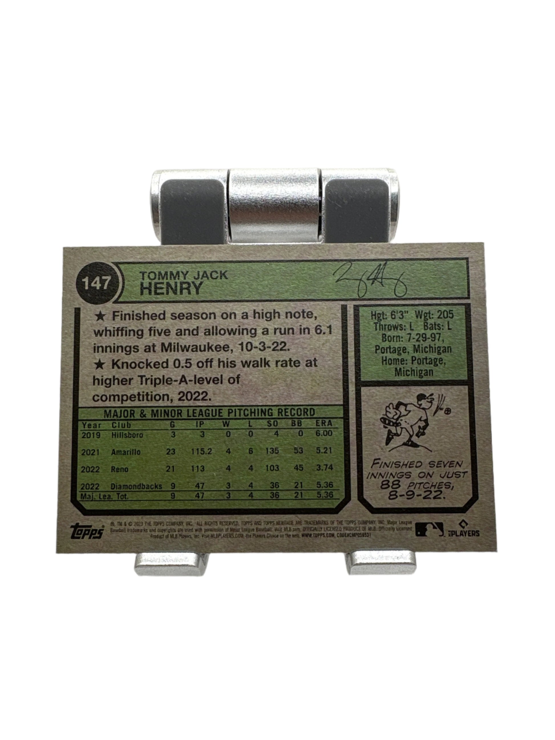 Topps Heritage Tommy Henry