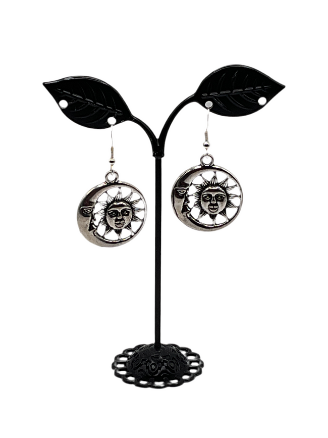 Sun and Moon Earrings Hover Image