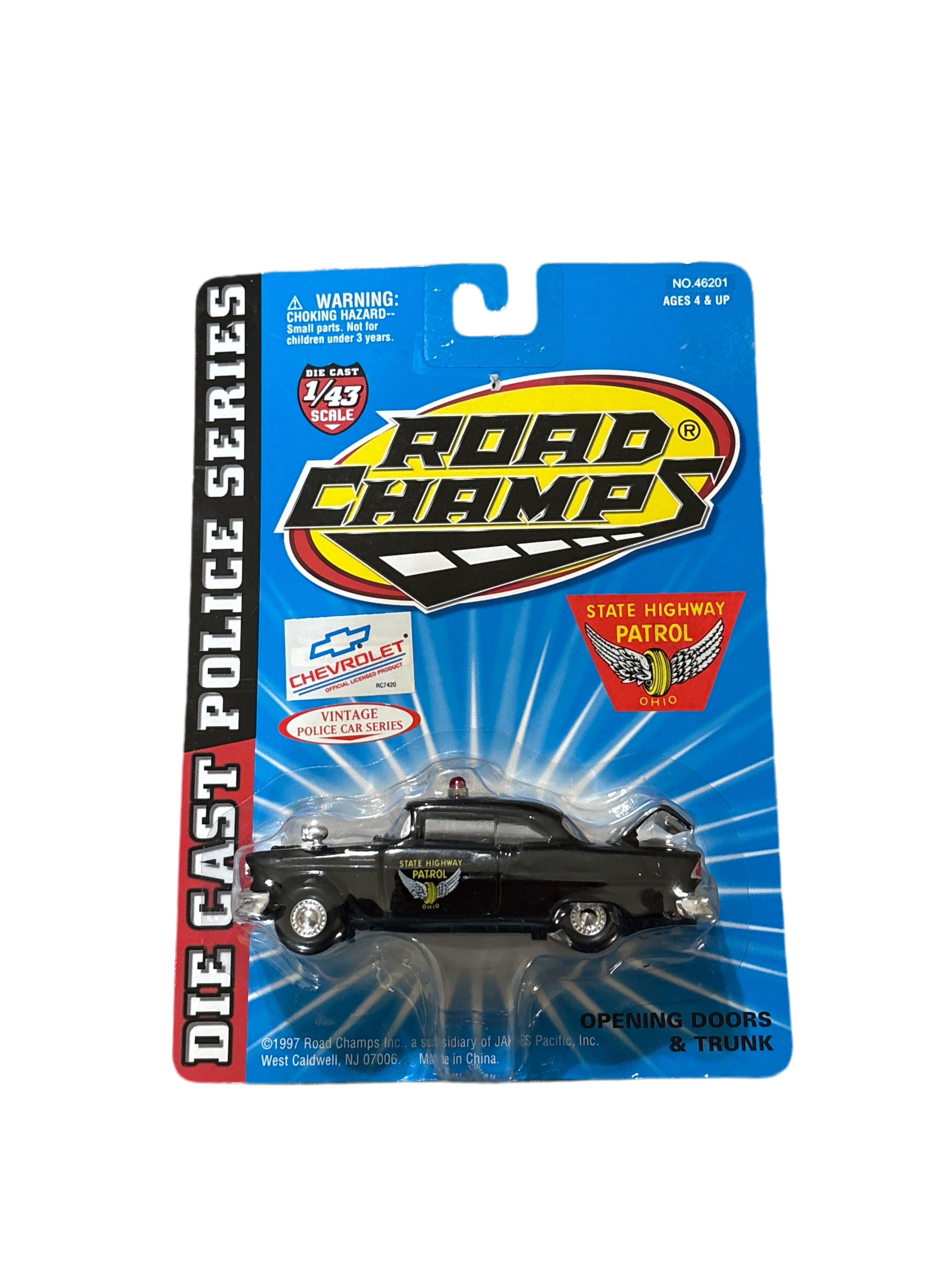 Road Champs Chevrolet Bel Air Diecast black