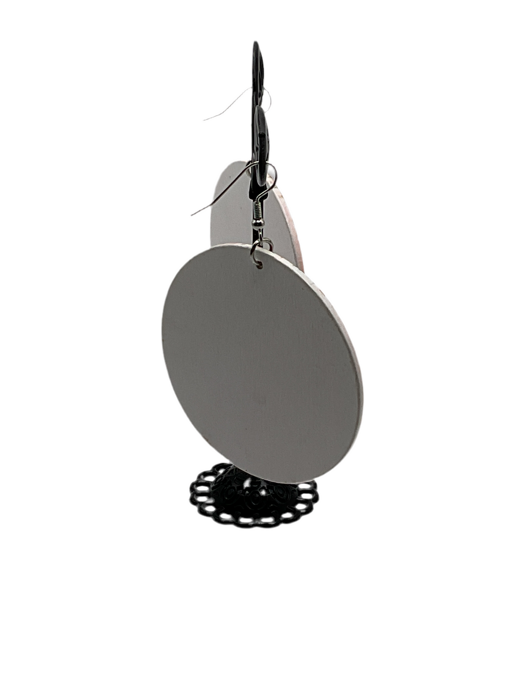 African Woman Round Earrings